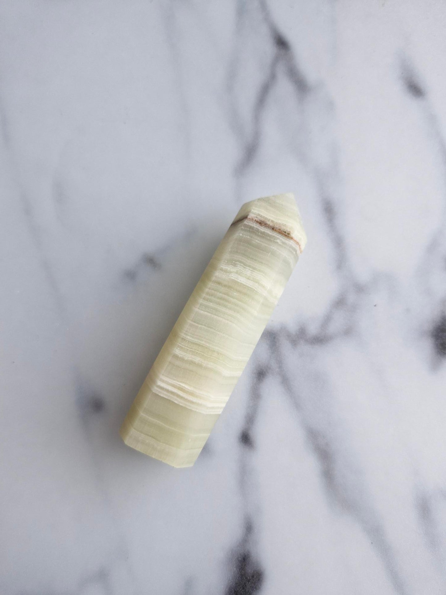 Banded Pistachio Calcite Tower