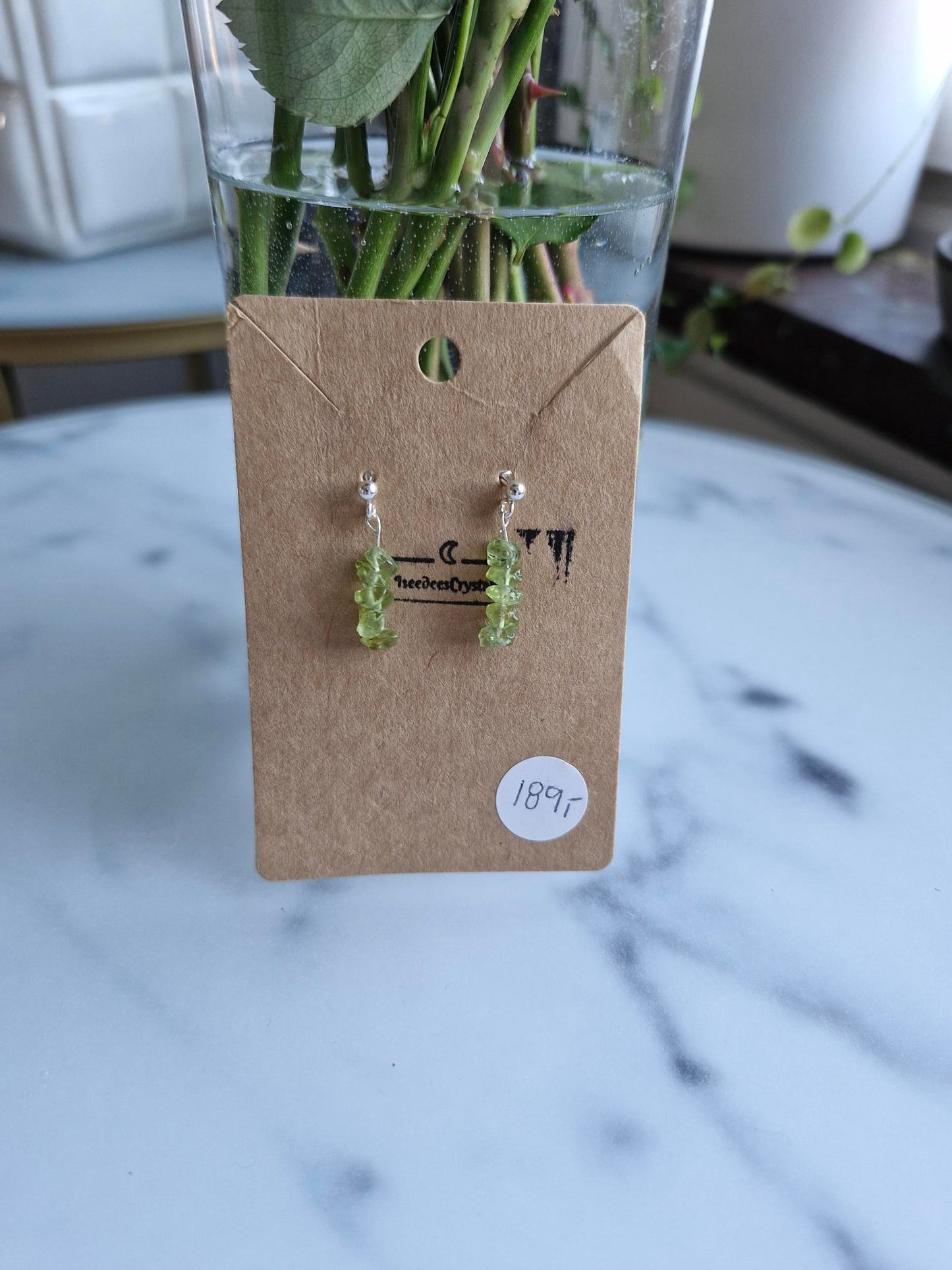 925 Sterling Silver Earrings with Peridot