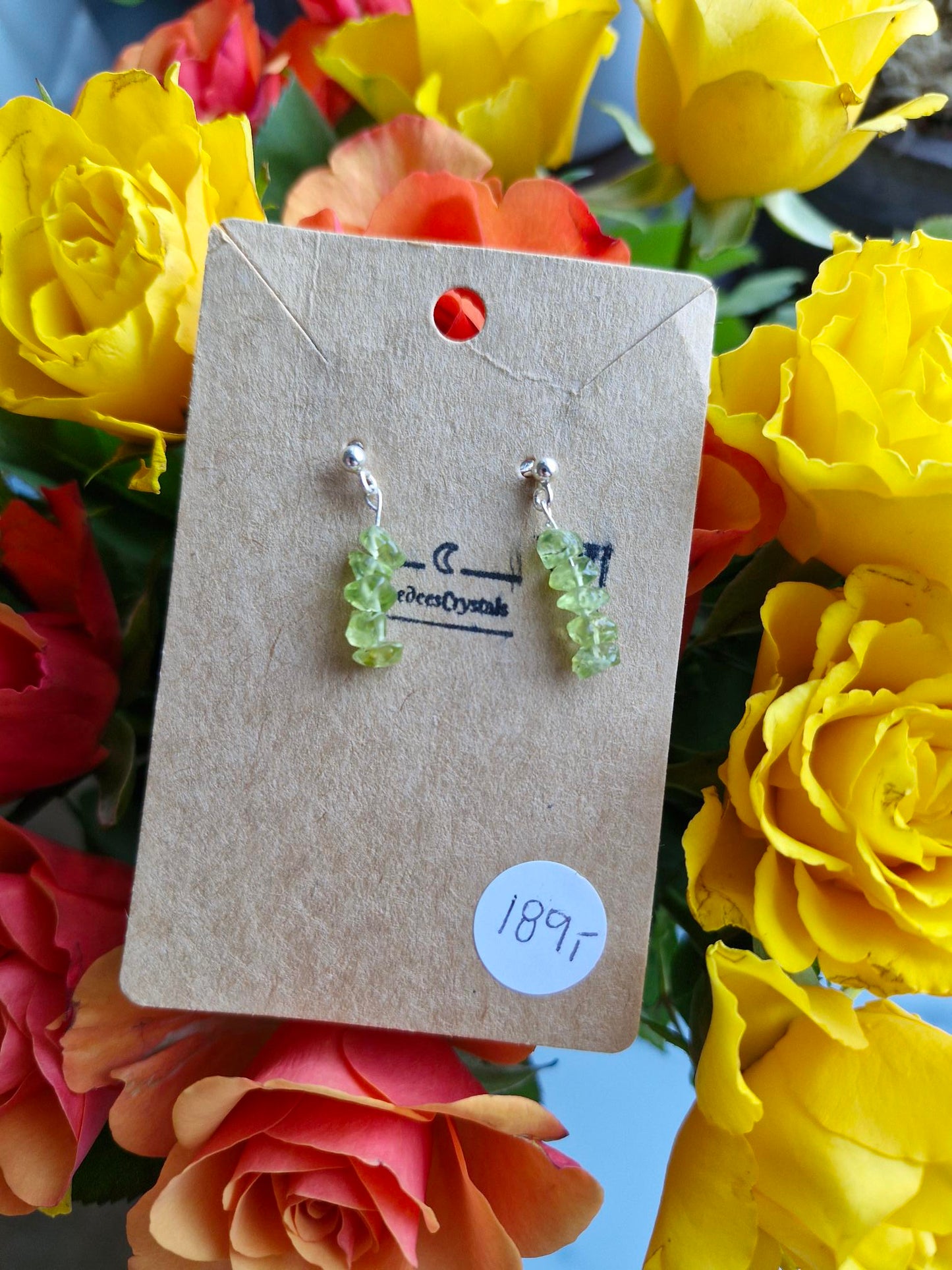 925 Sterling Silver Earrings with Peridot