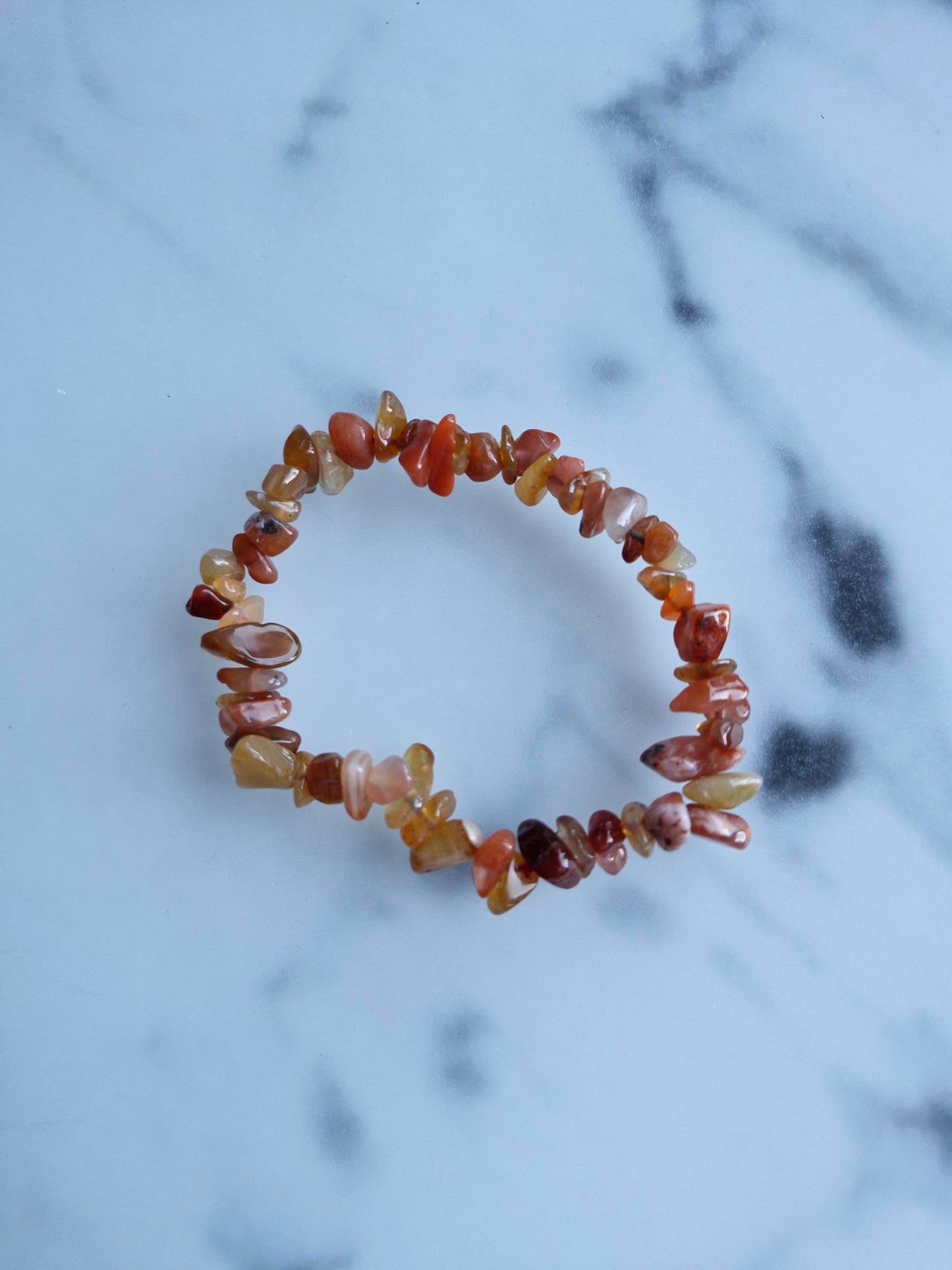 Carnelian Crystal Chip Bracelet