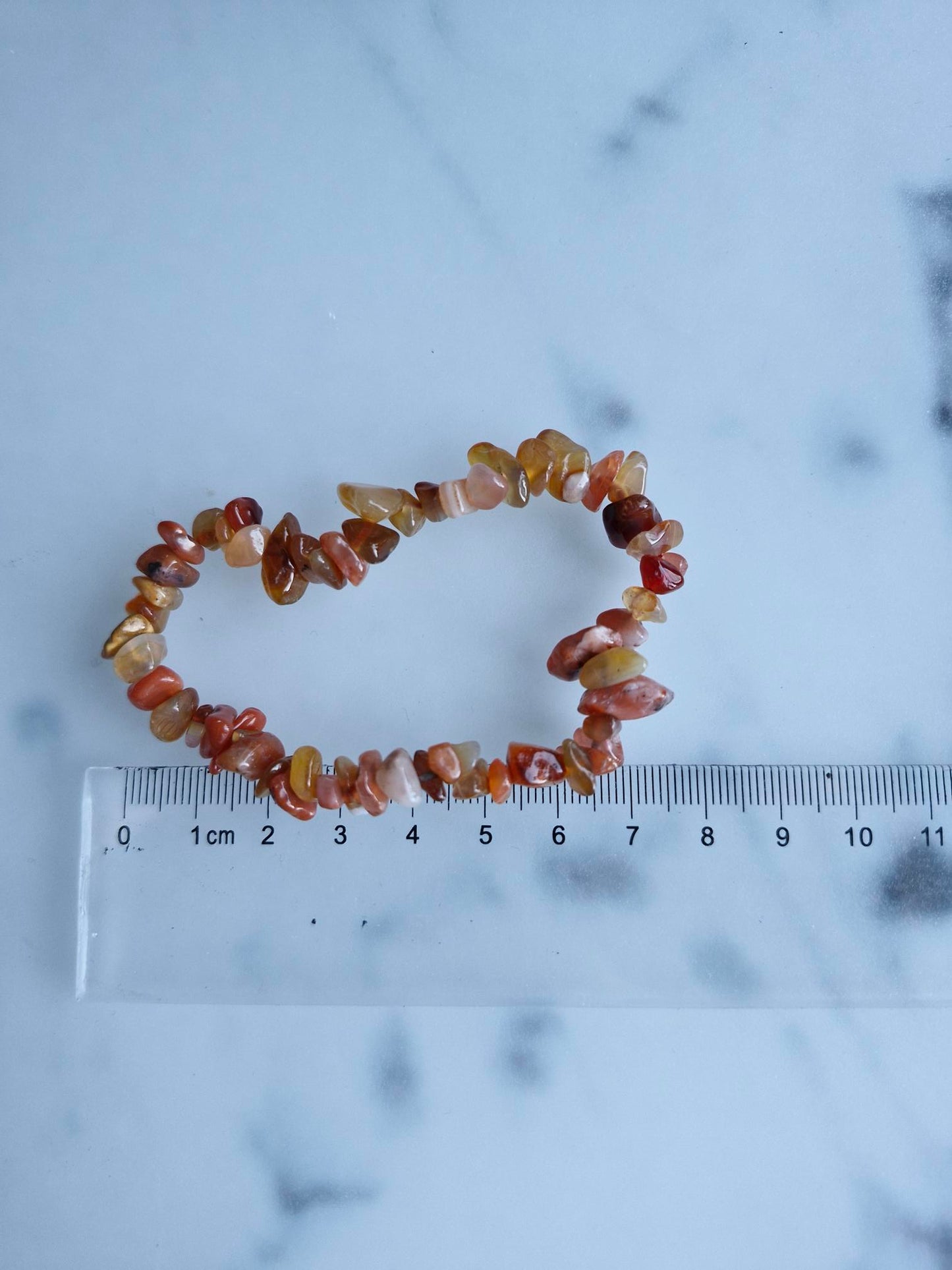 Carnelian Crystal Chip Bracelet