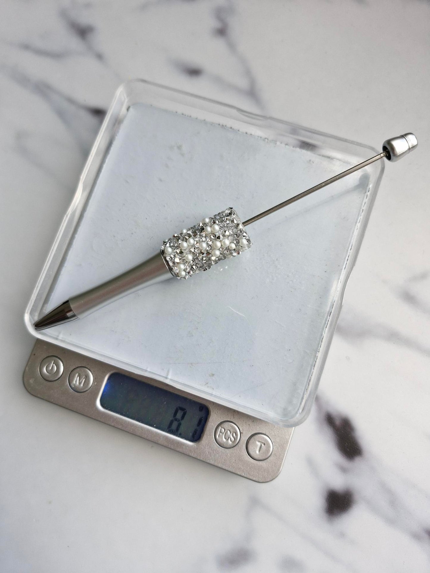DIY Ballpoint Pen "Silver Sparkle"