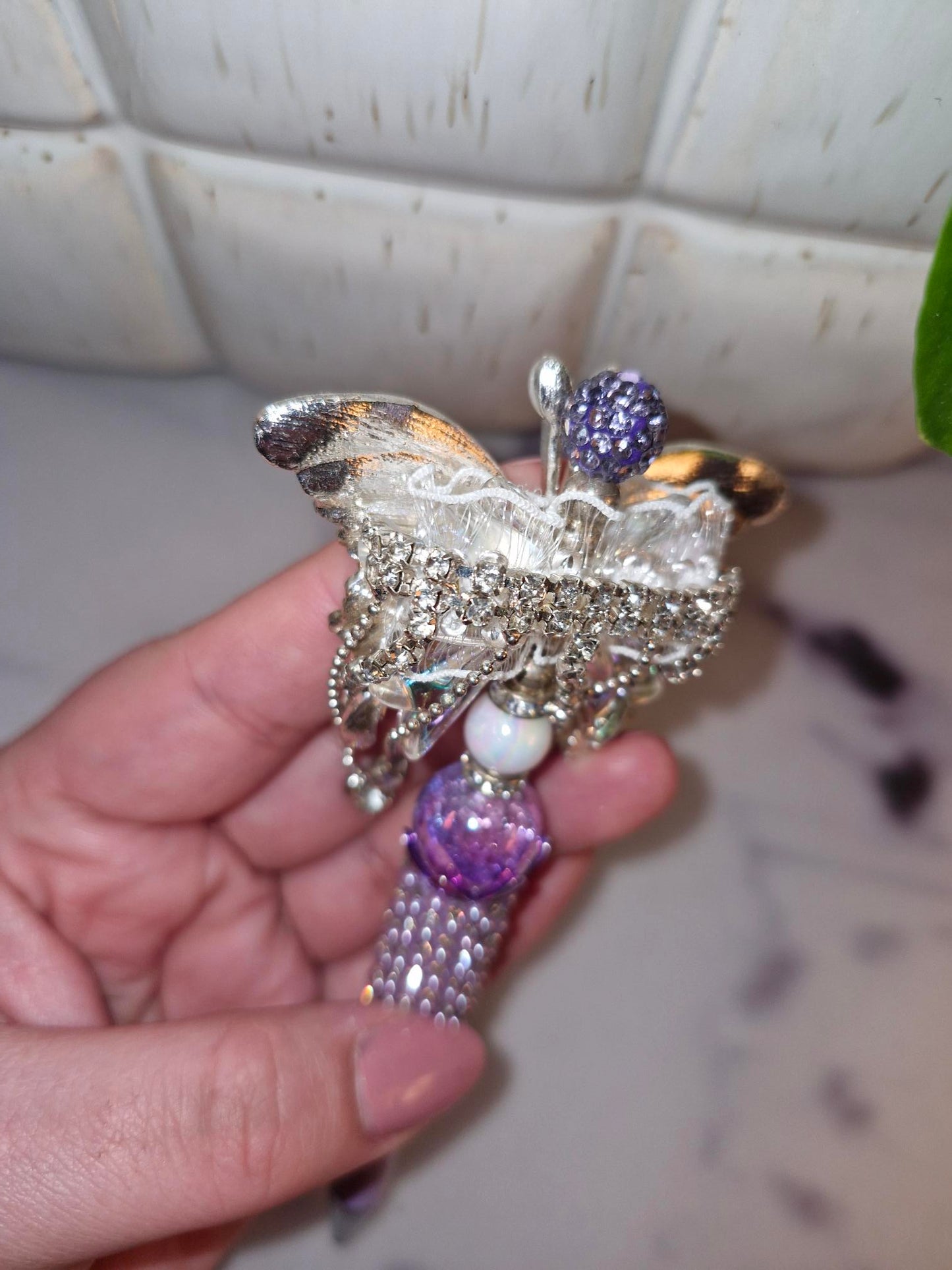 Custom Ballpoint Pen - Purple Butterfly