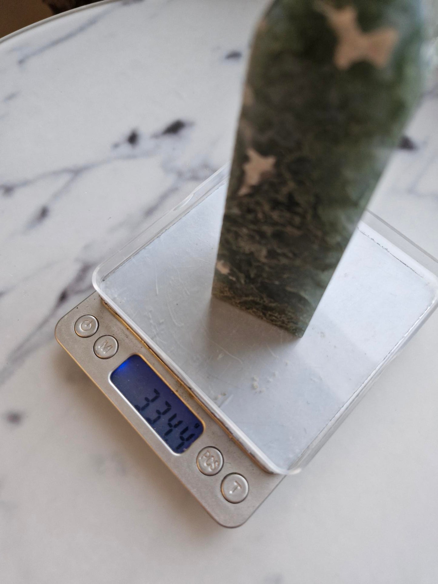 Druzy Moss Agate Tower