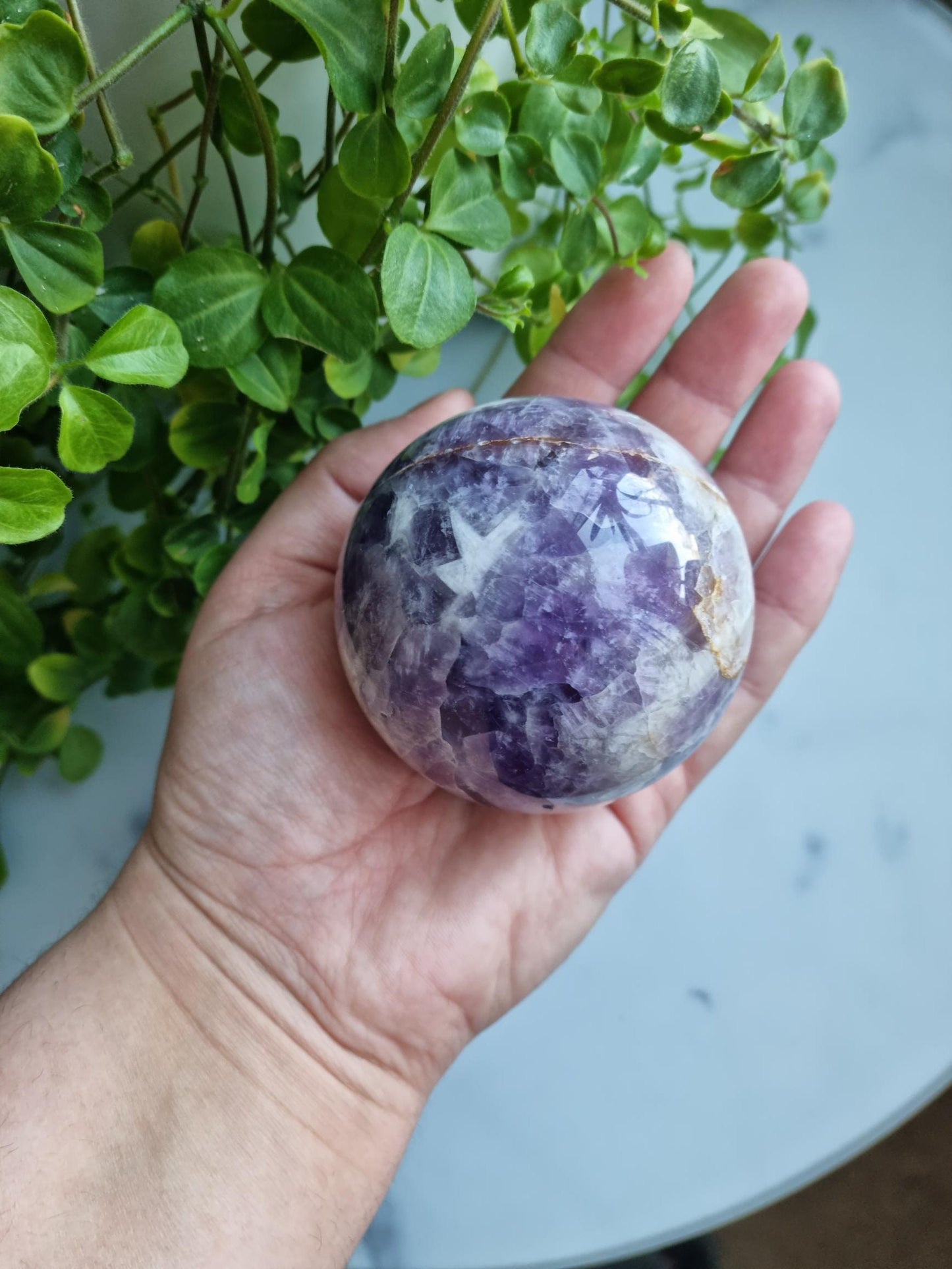 Gorgeous XXL Dream Amethyst Sphere with Iron Inclusions