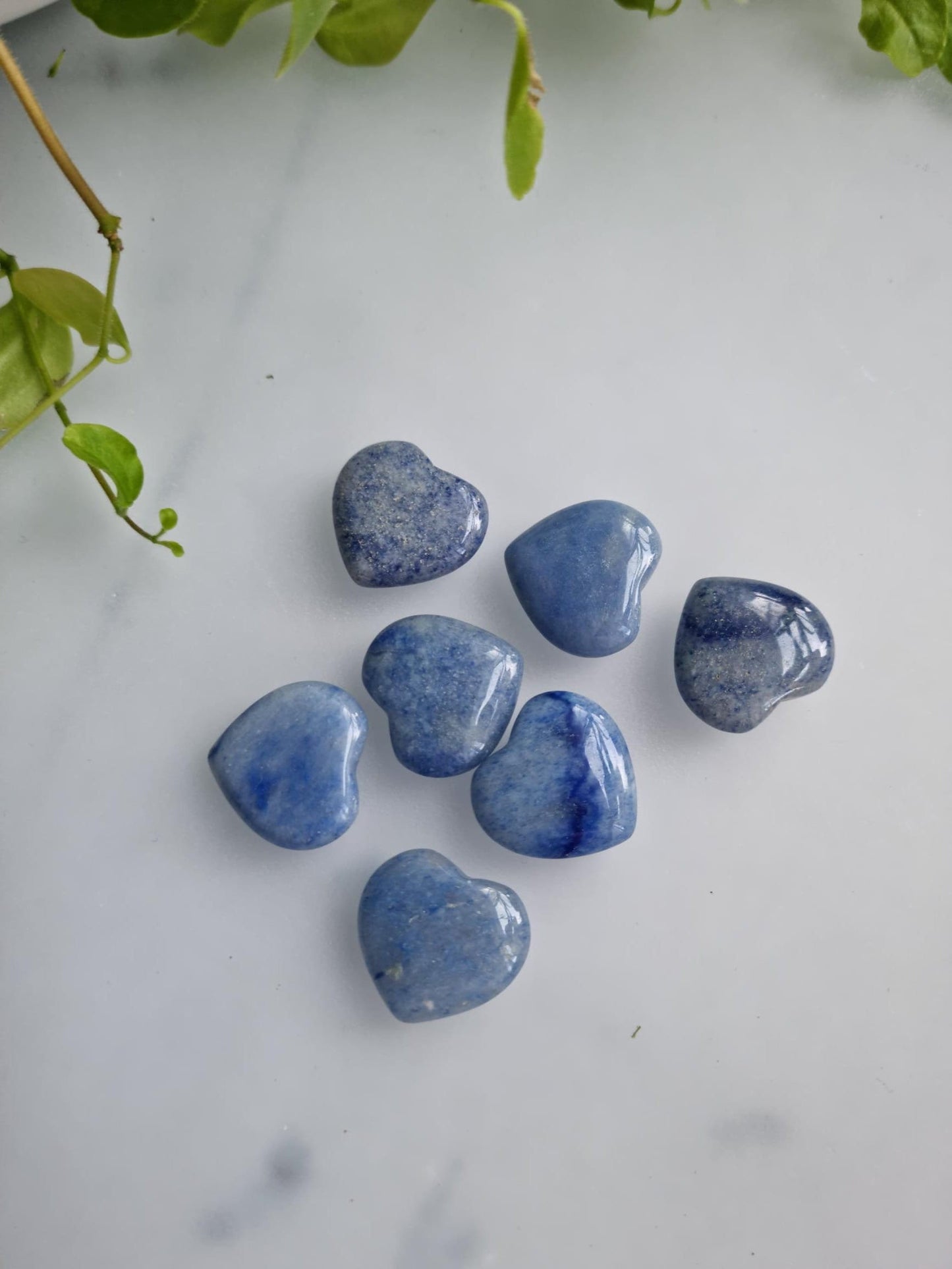 One (1) Blue Aventurine Mini Heart