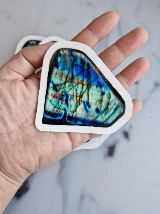 One (1) "Labradorite Freeform"-Sticker