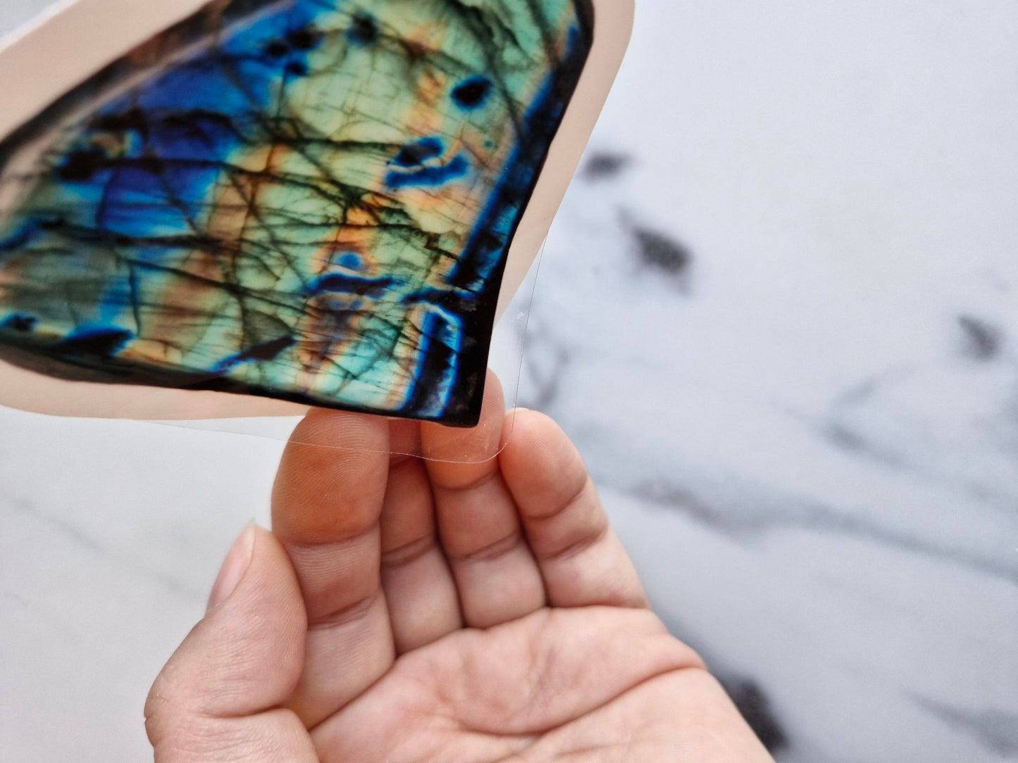 One (1) "Labradorite Freeform"-Sticker