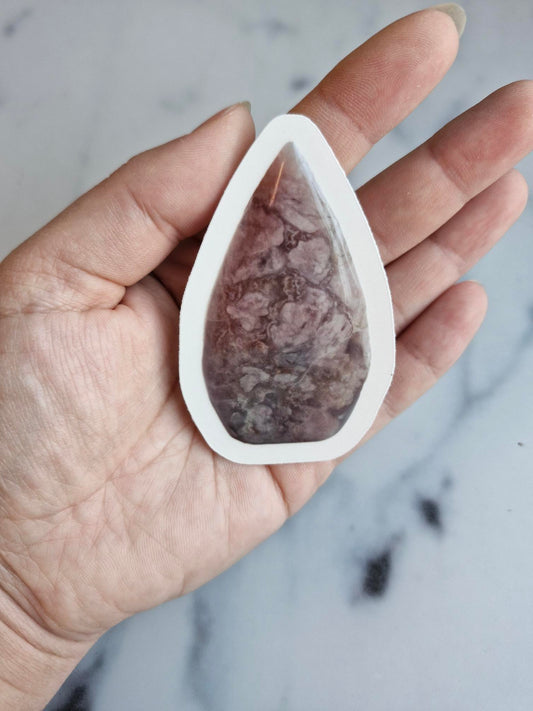 One (1) "Flower Agate Flame"-Sticker