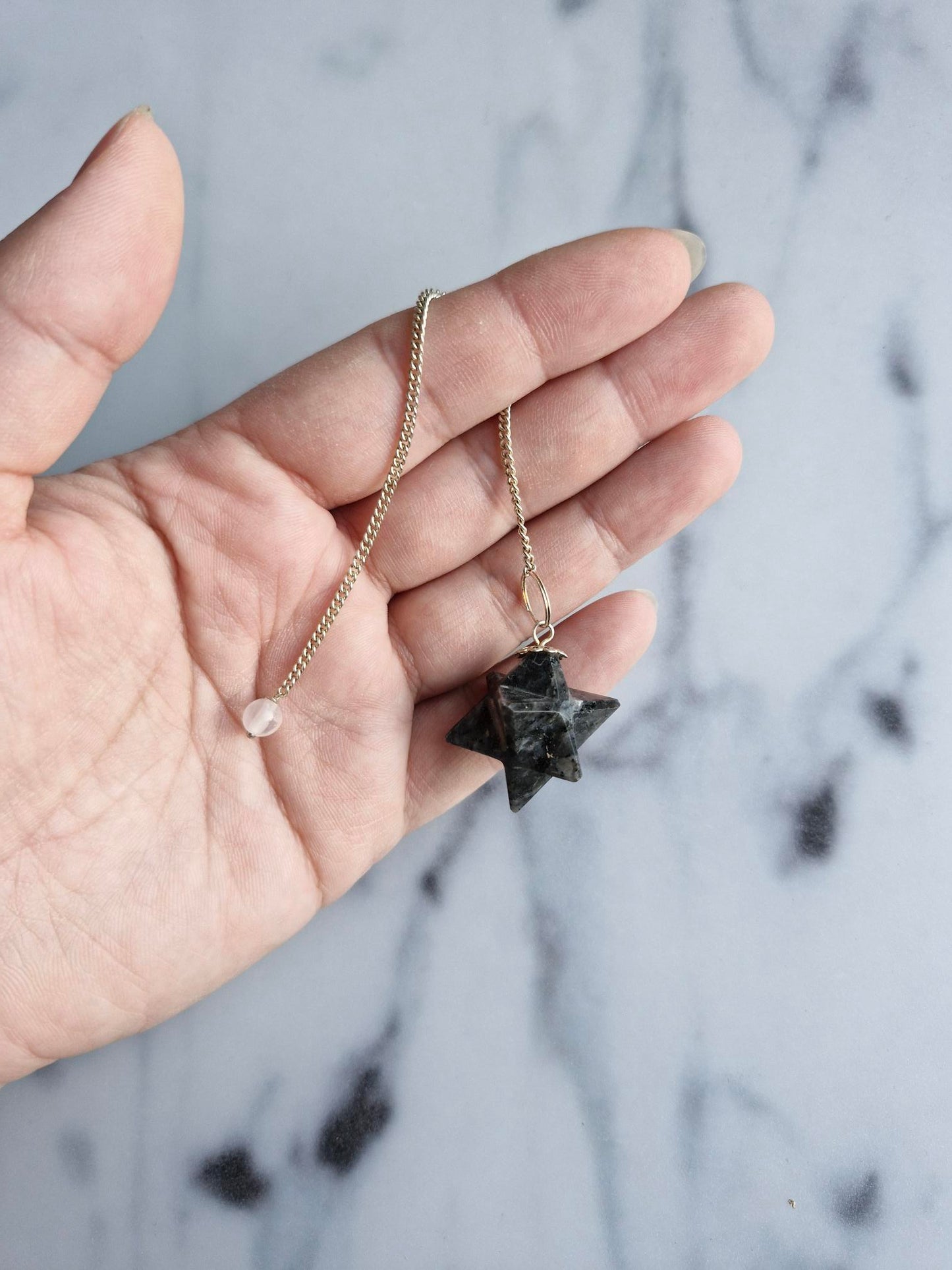 Larvikite Merkaba Pendulum