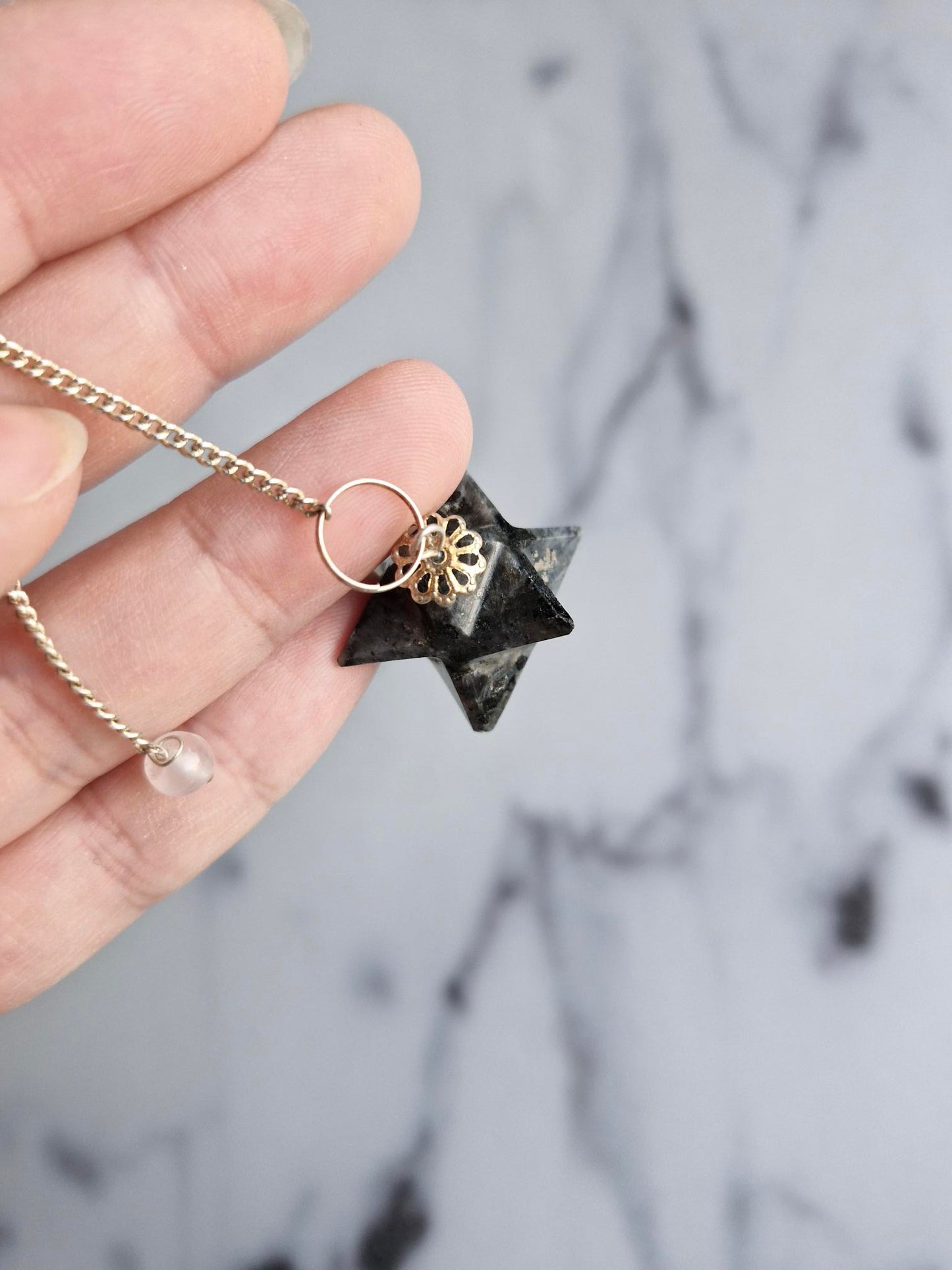 Larvikite Merkaba Pendulum