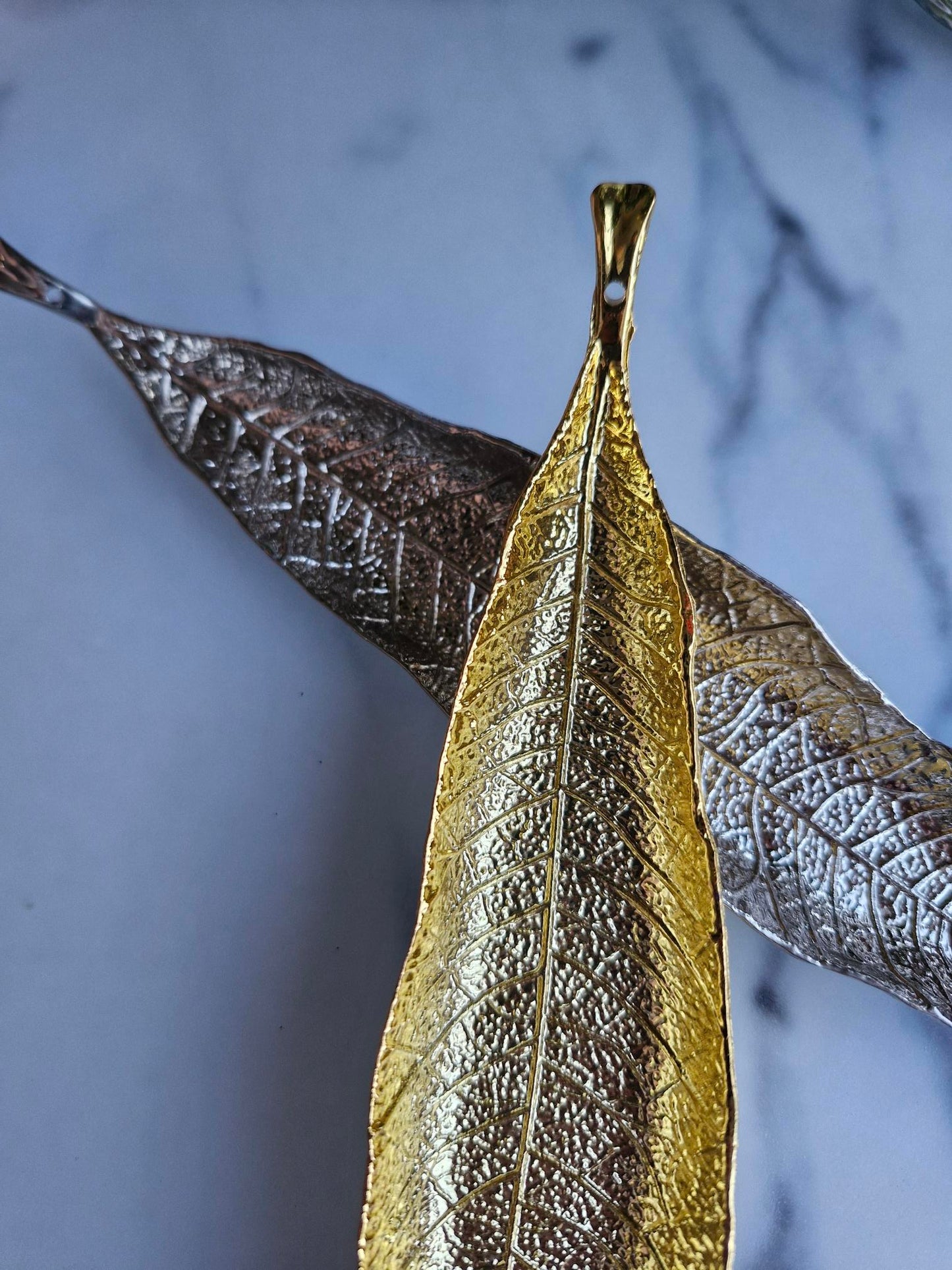 Metal Leaf-Shaped Incense and Trinket Holder