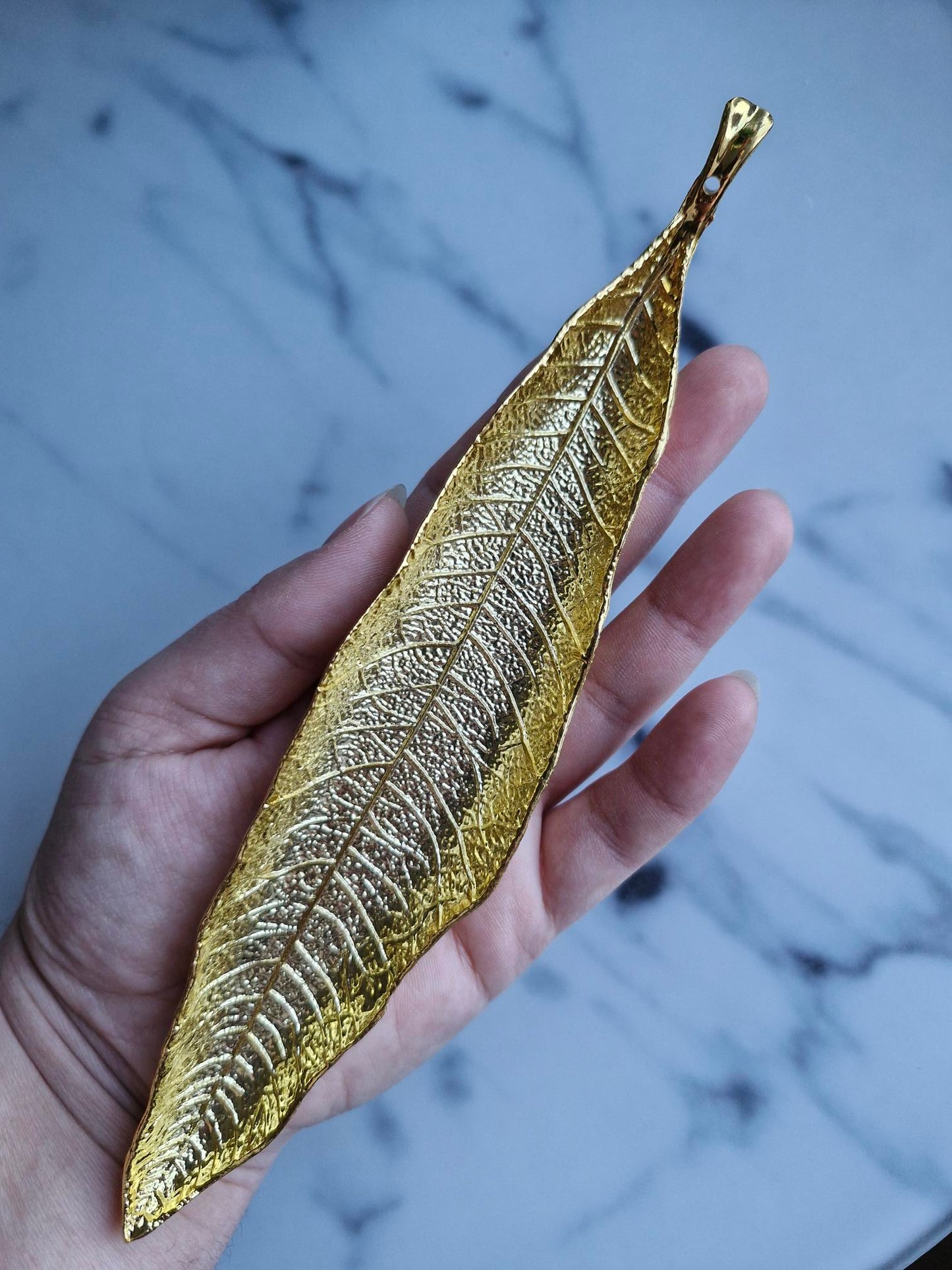 Metal Leaf-Shaped Incense and Trinket Holder