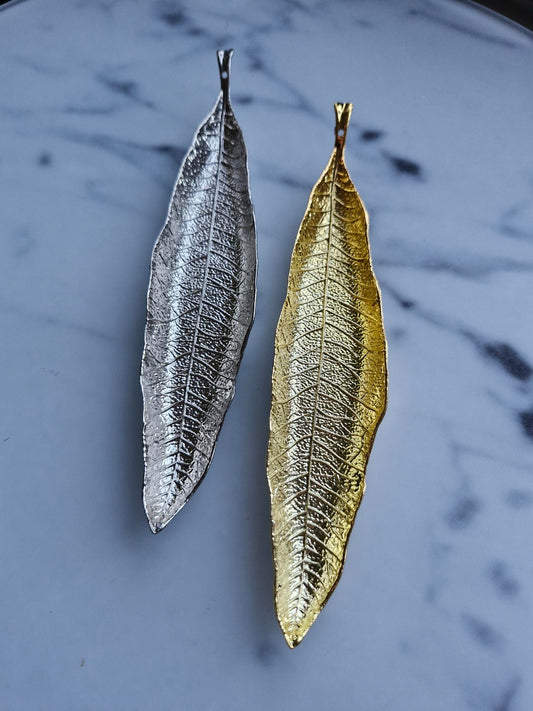 Metal Leaf-Shaped Incense and Trinket Holder