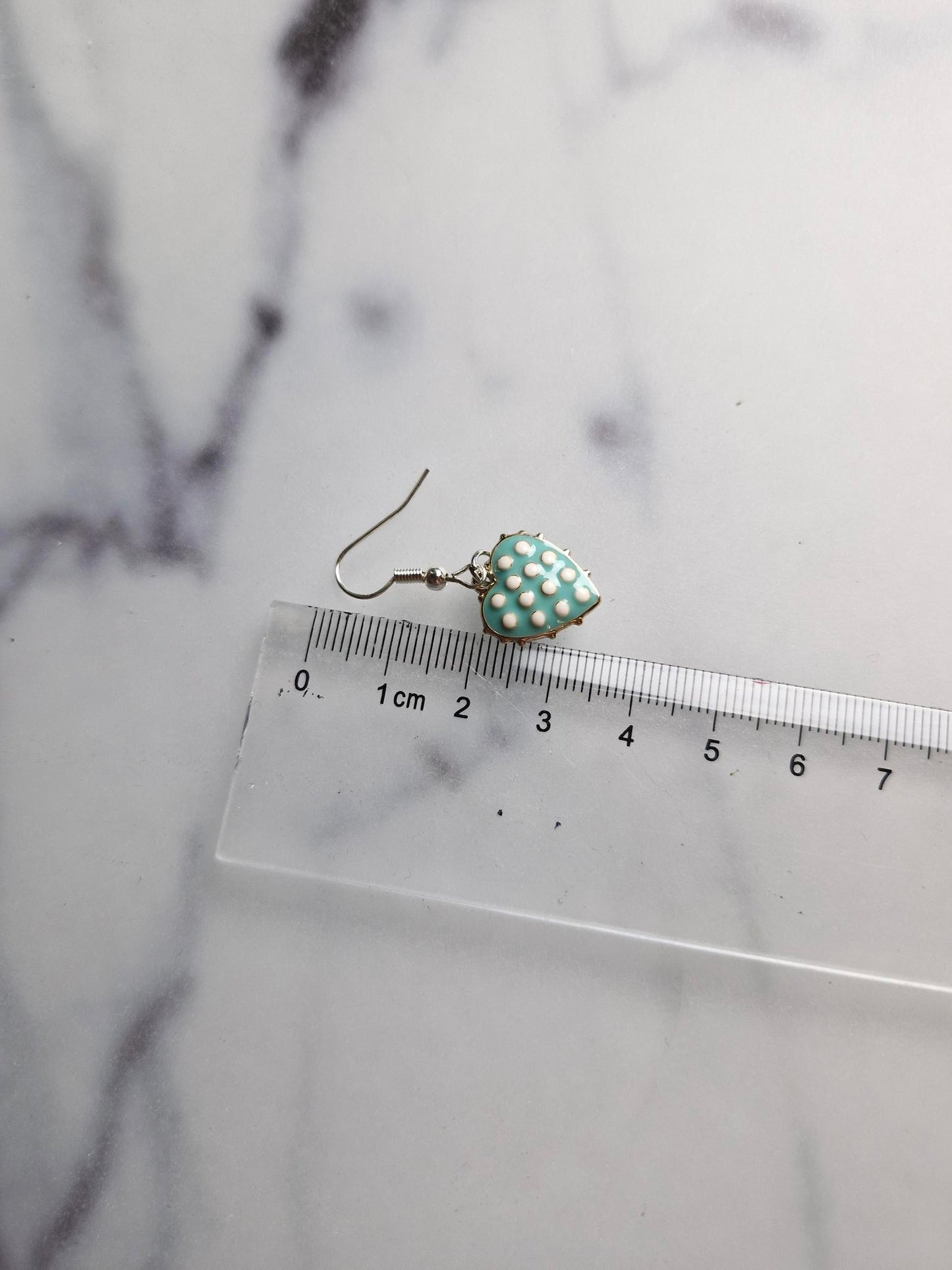 Stainless Steel Silver "Blue Heart" Earrings