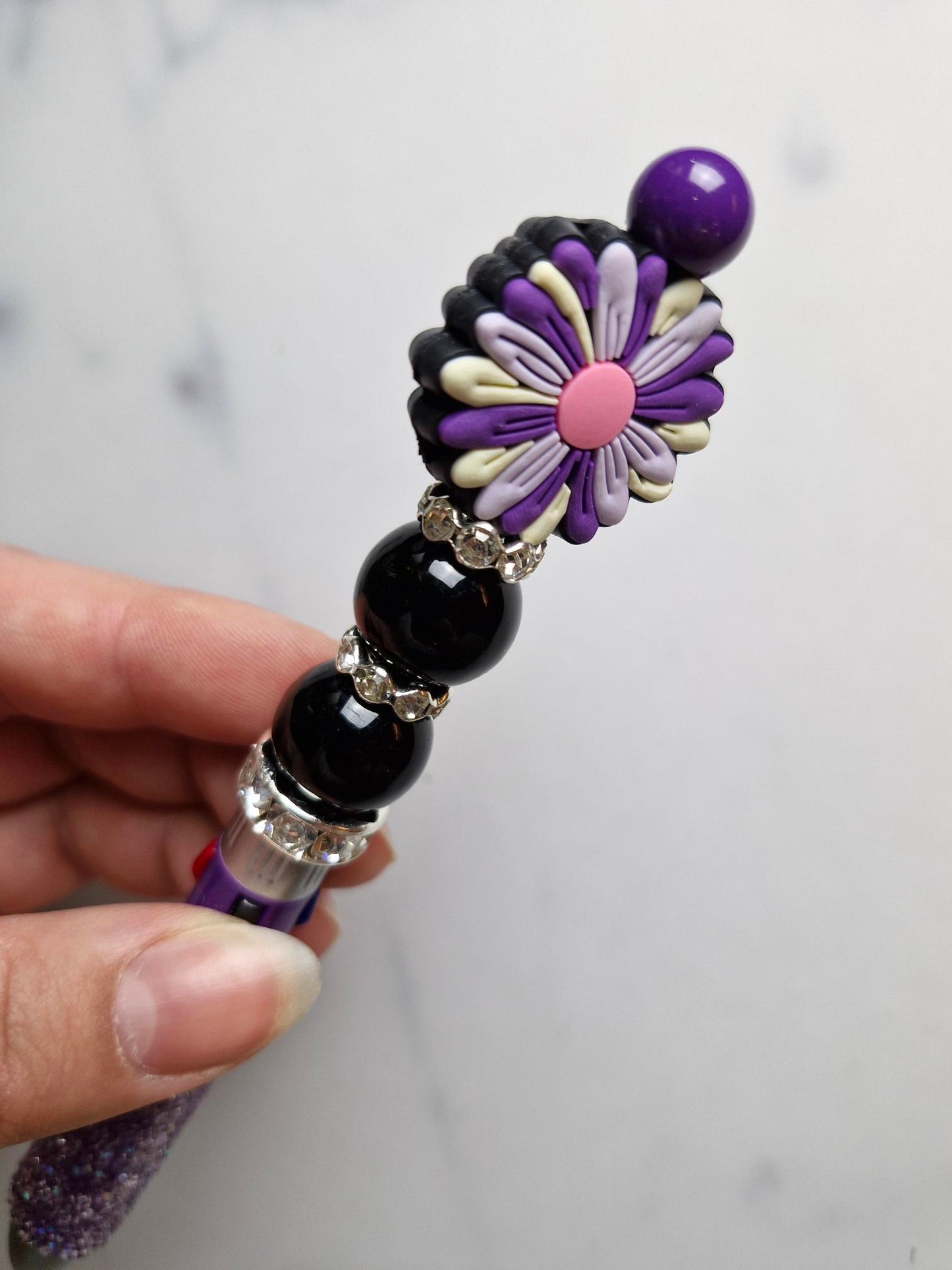 Fancy Pen - Purple Flower, Four Color Ink