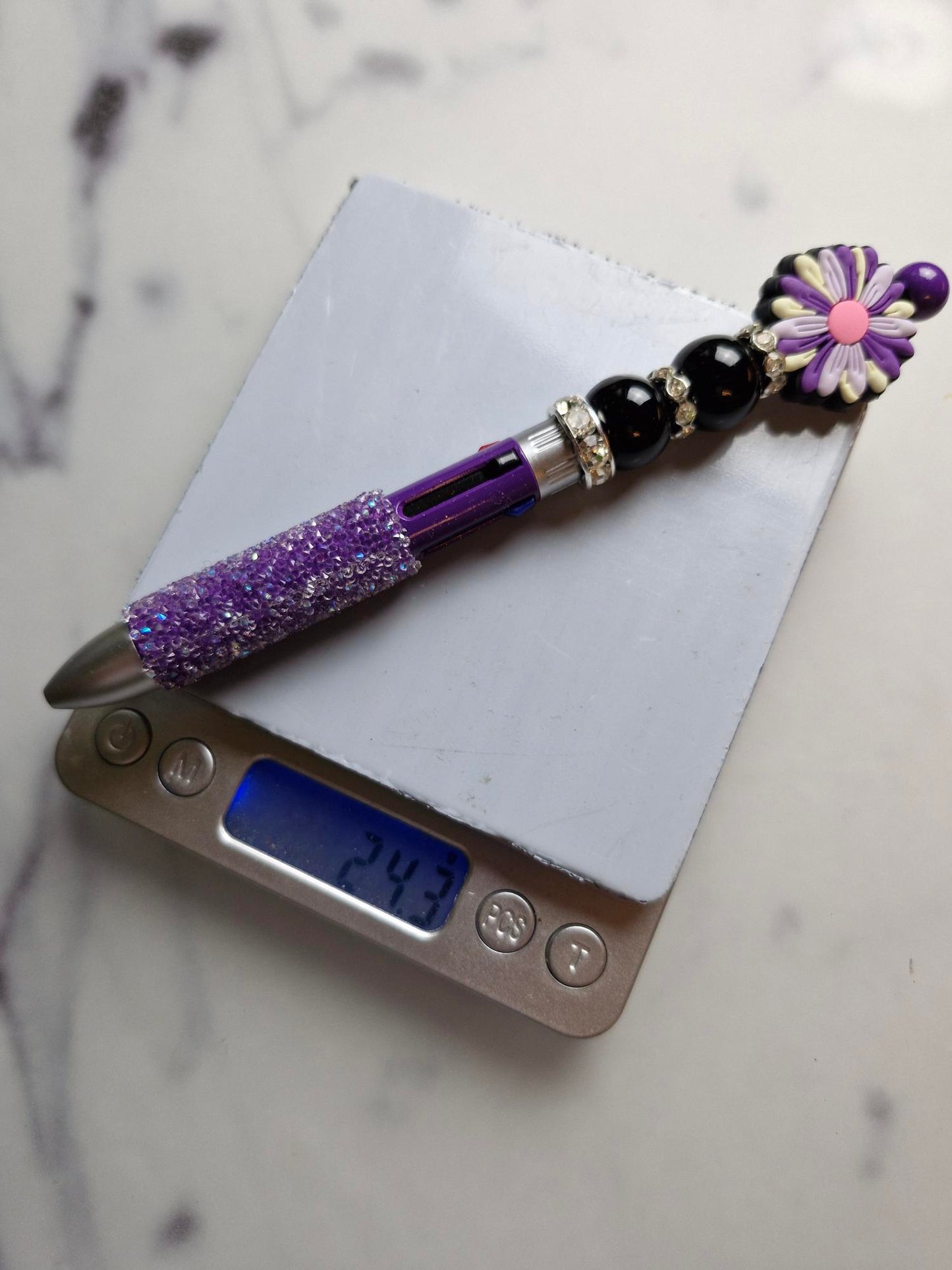 Fancy Pen - Purple Flower, Four Color Ink