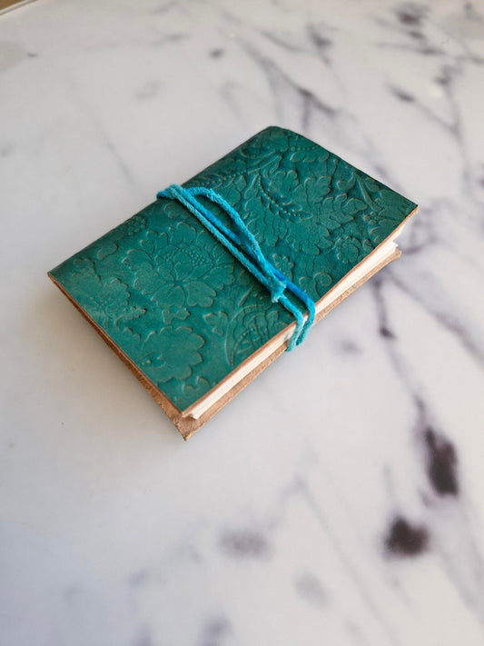 Leather Notebook - Turquoise/Blue