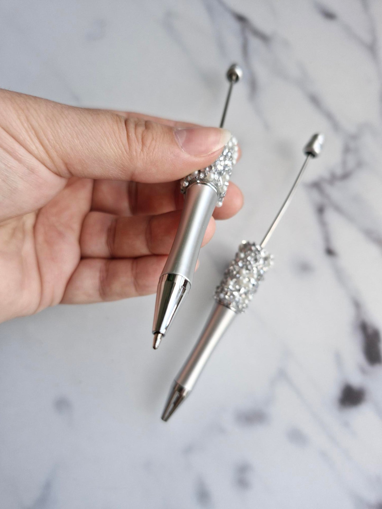 DIY Ballpoint Pen "Silver Sparkle"