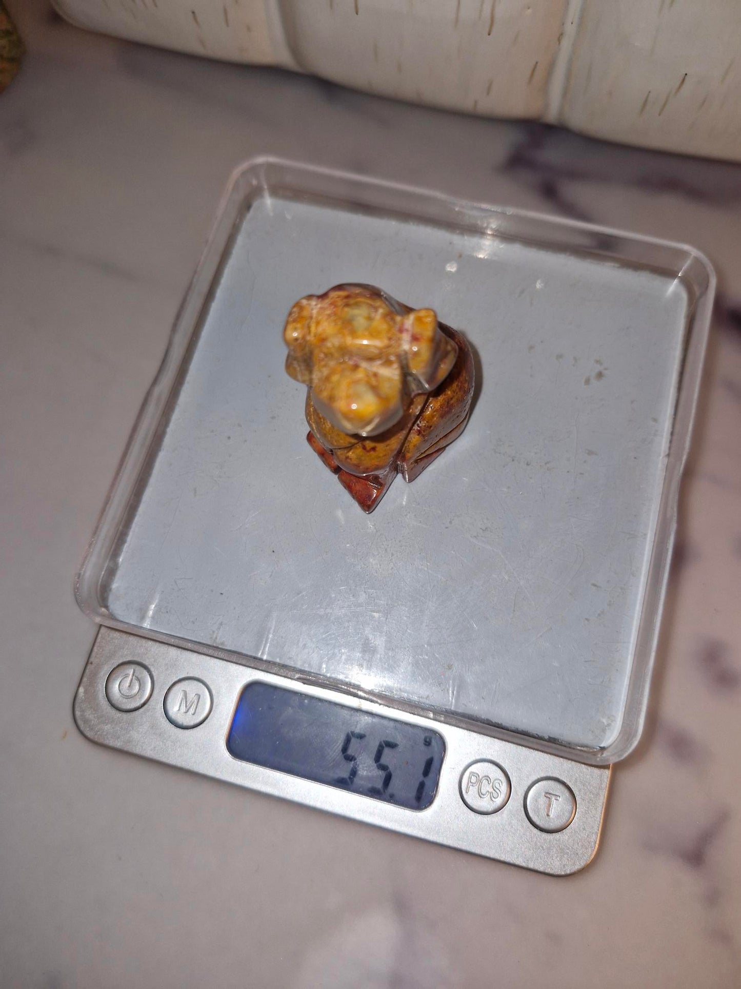 Beautiful Crystal Dog Carving - Dream Amethyst/Kiwi Jasper/Crazy Lace/Unikite