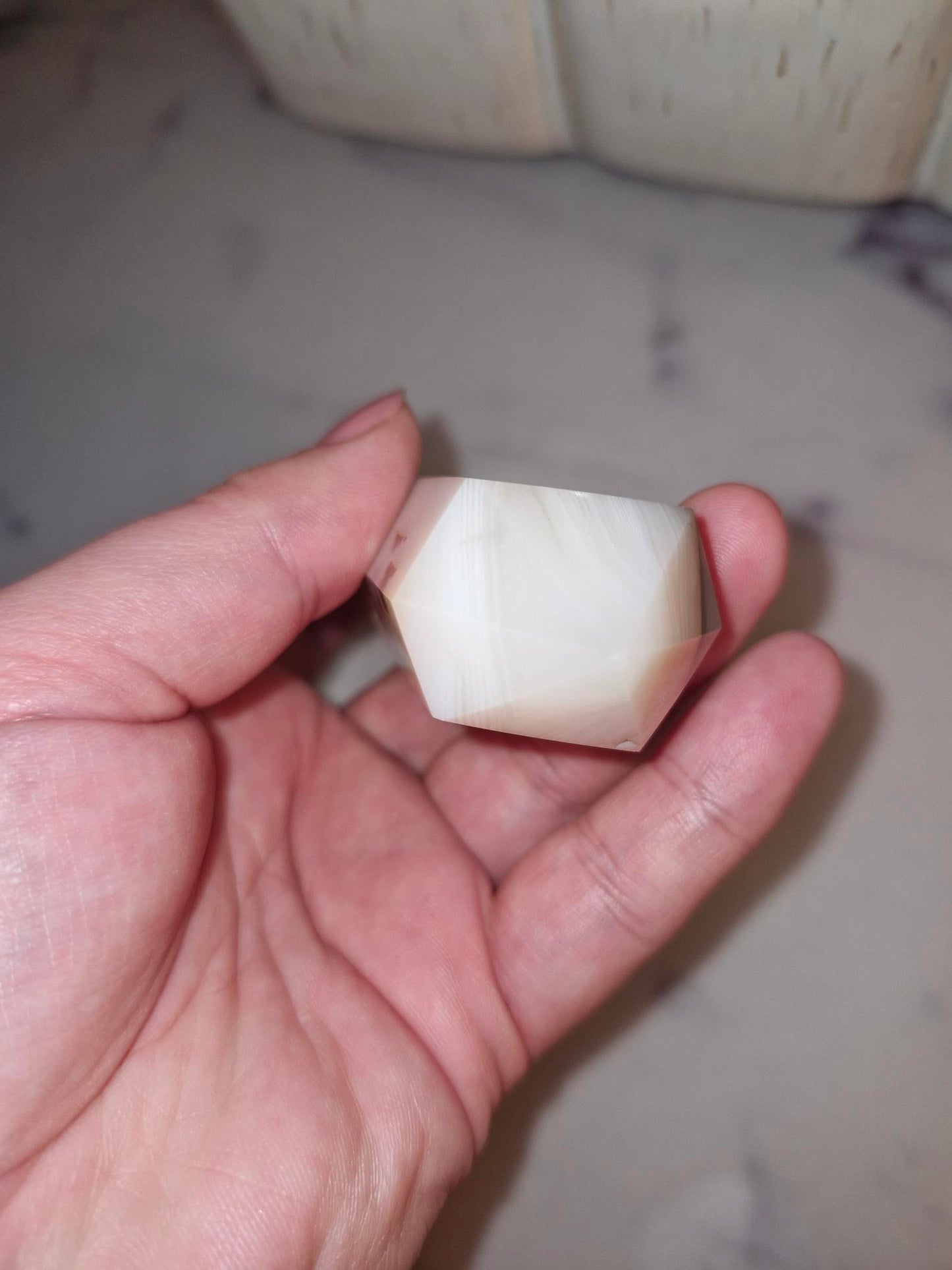Banded Agate Wand filled with Dendrites