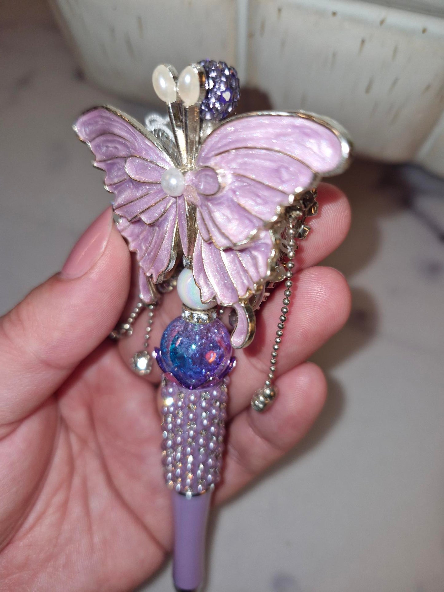 Custom Ballpoint Pen - Purple Butterfly