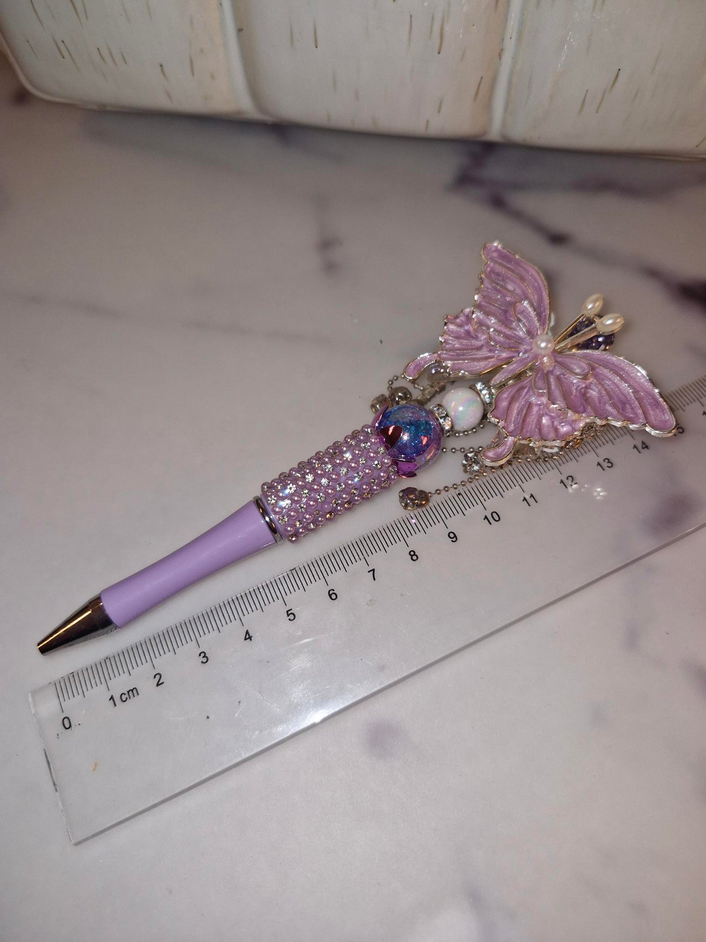 Custom Ballpoint Pen - Purple Butterfly