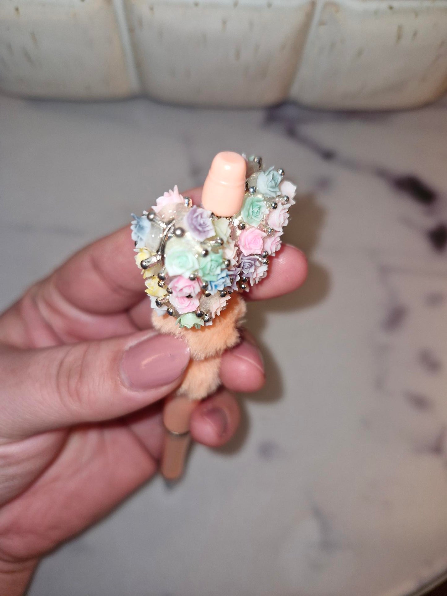 Custom Ballpoint Pen - Peach Flower Butterfly