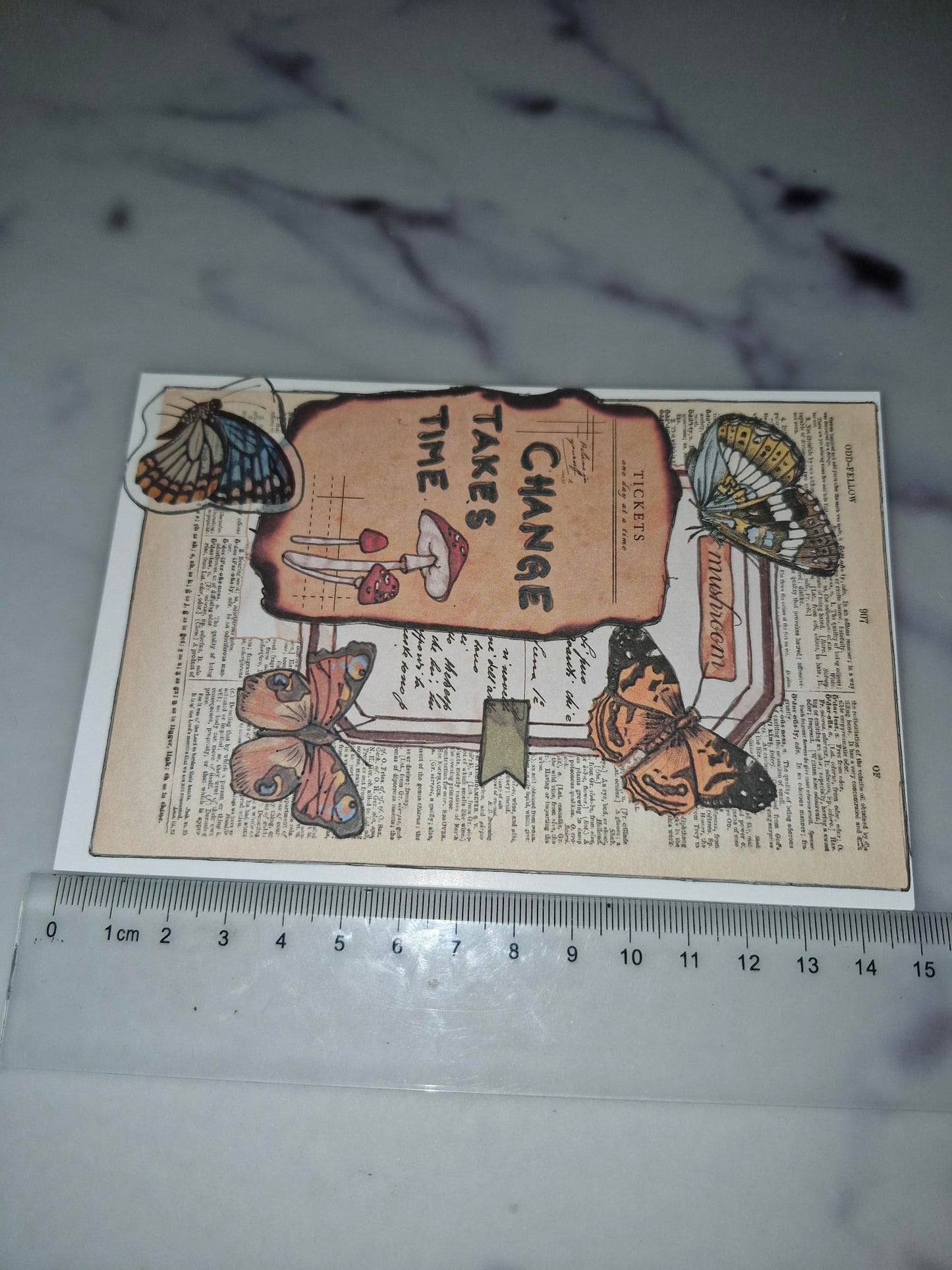 Unique Handmade Greeting Card "Change"