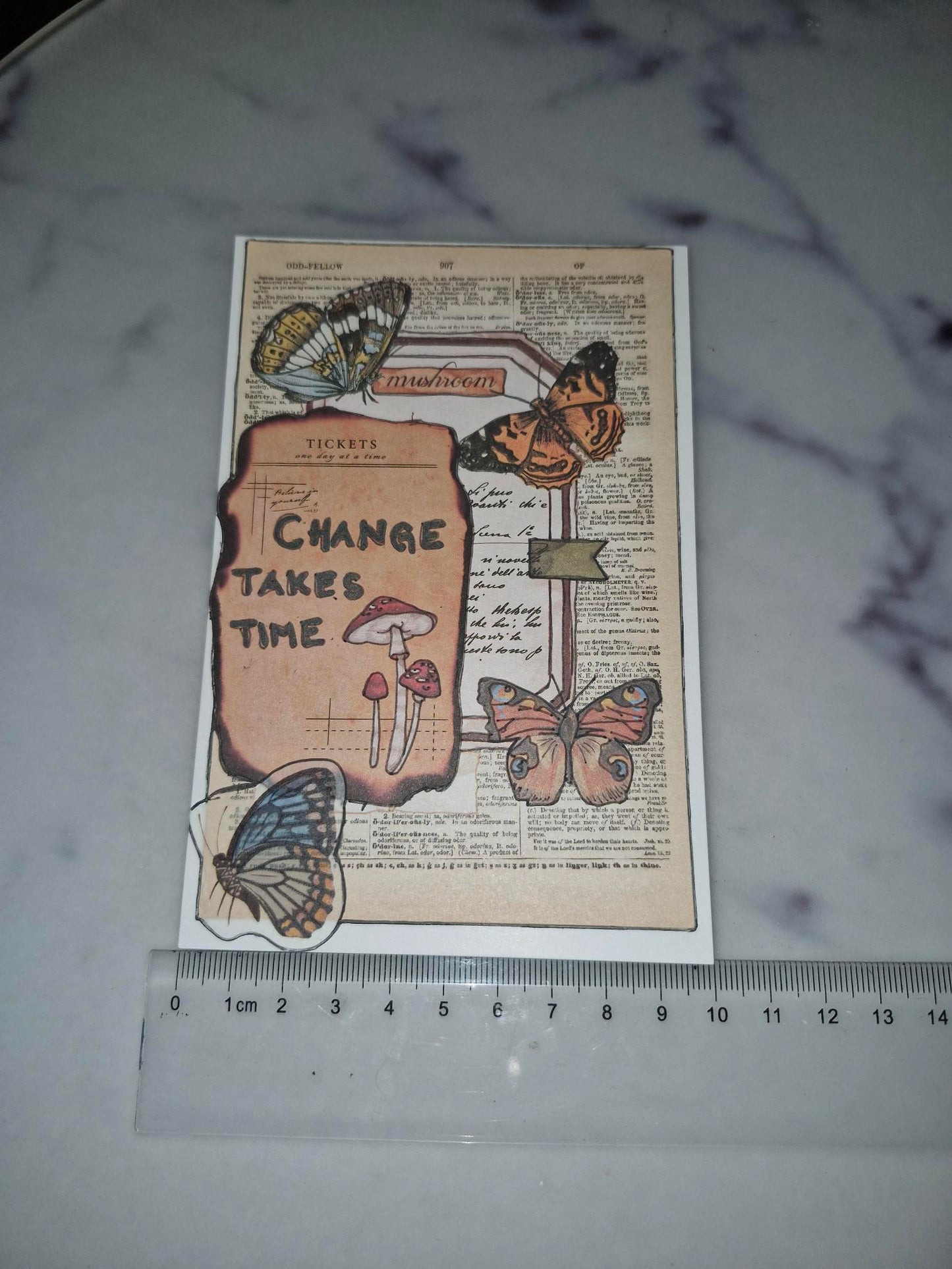 Unique Handmade Greeting Card "Change"