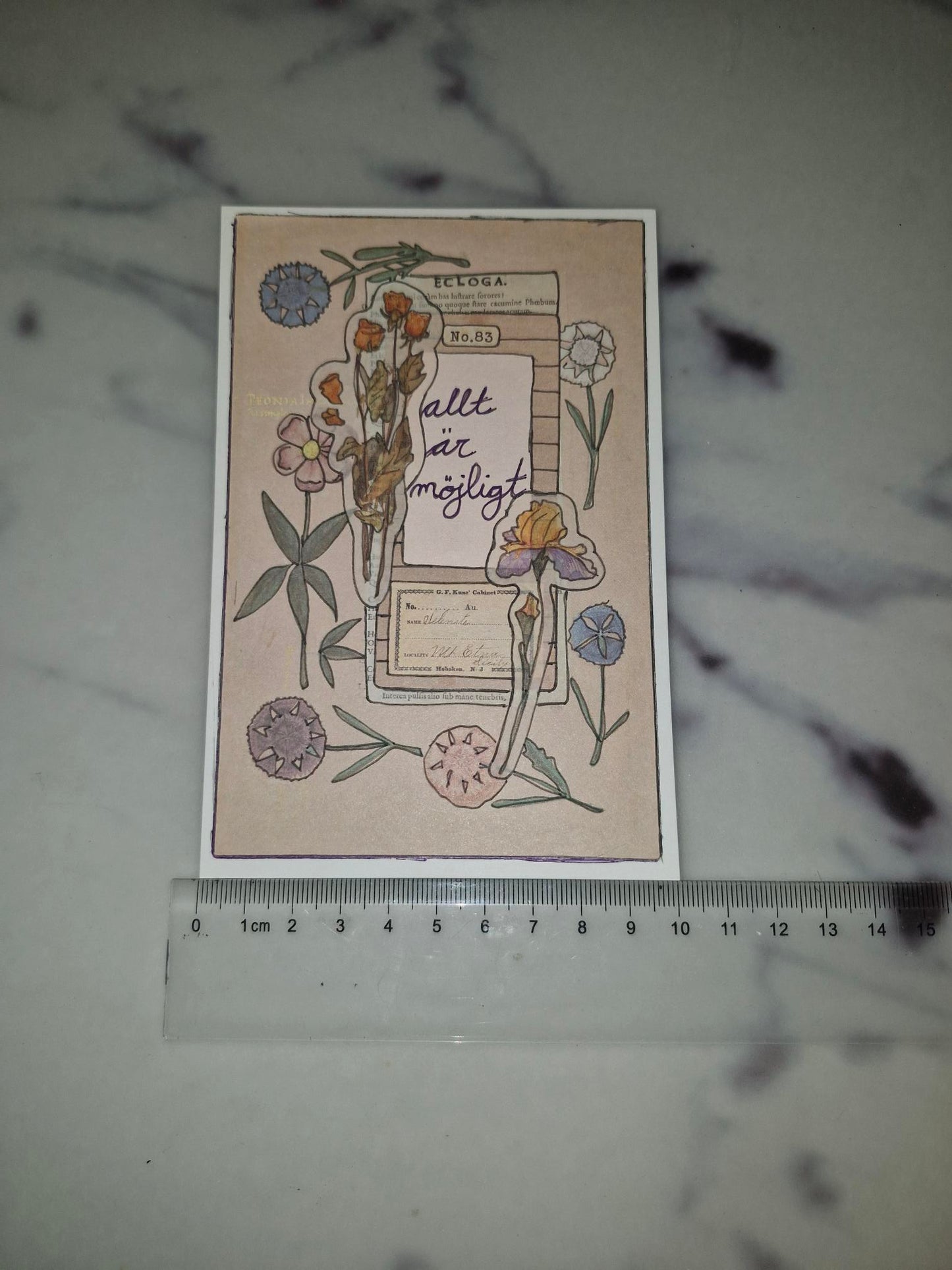 Unique Handmade Greeting Card "Allt"