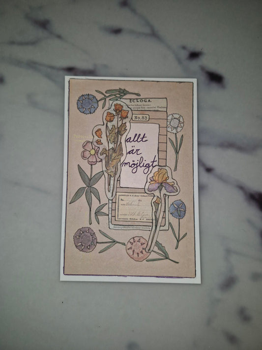 Unique Handmade Greeting Card "Allt"