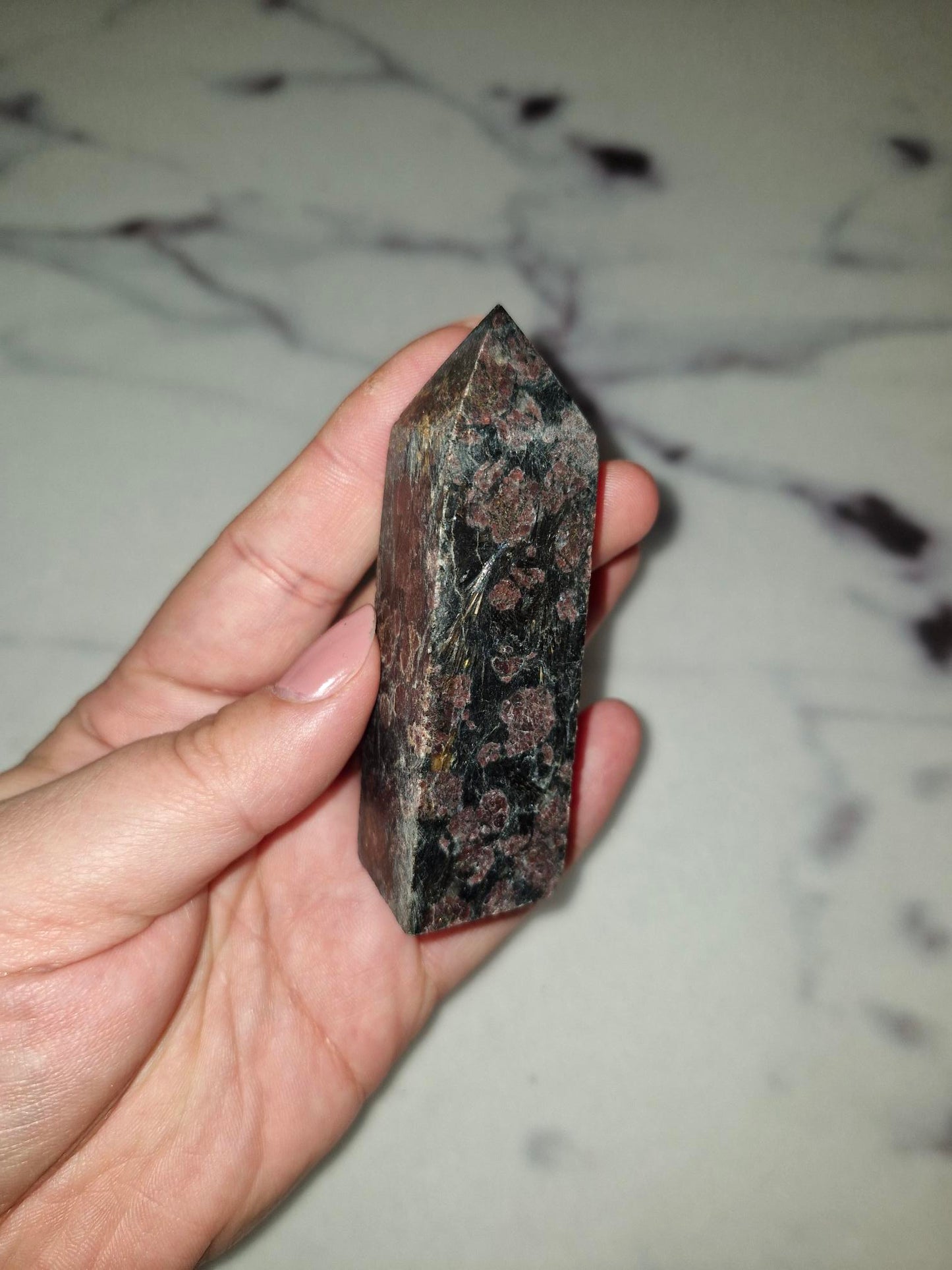 Arfvedsonite and Garnet Tower
