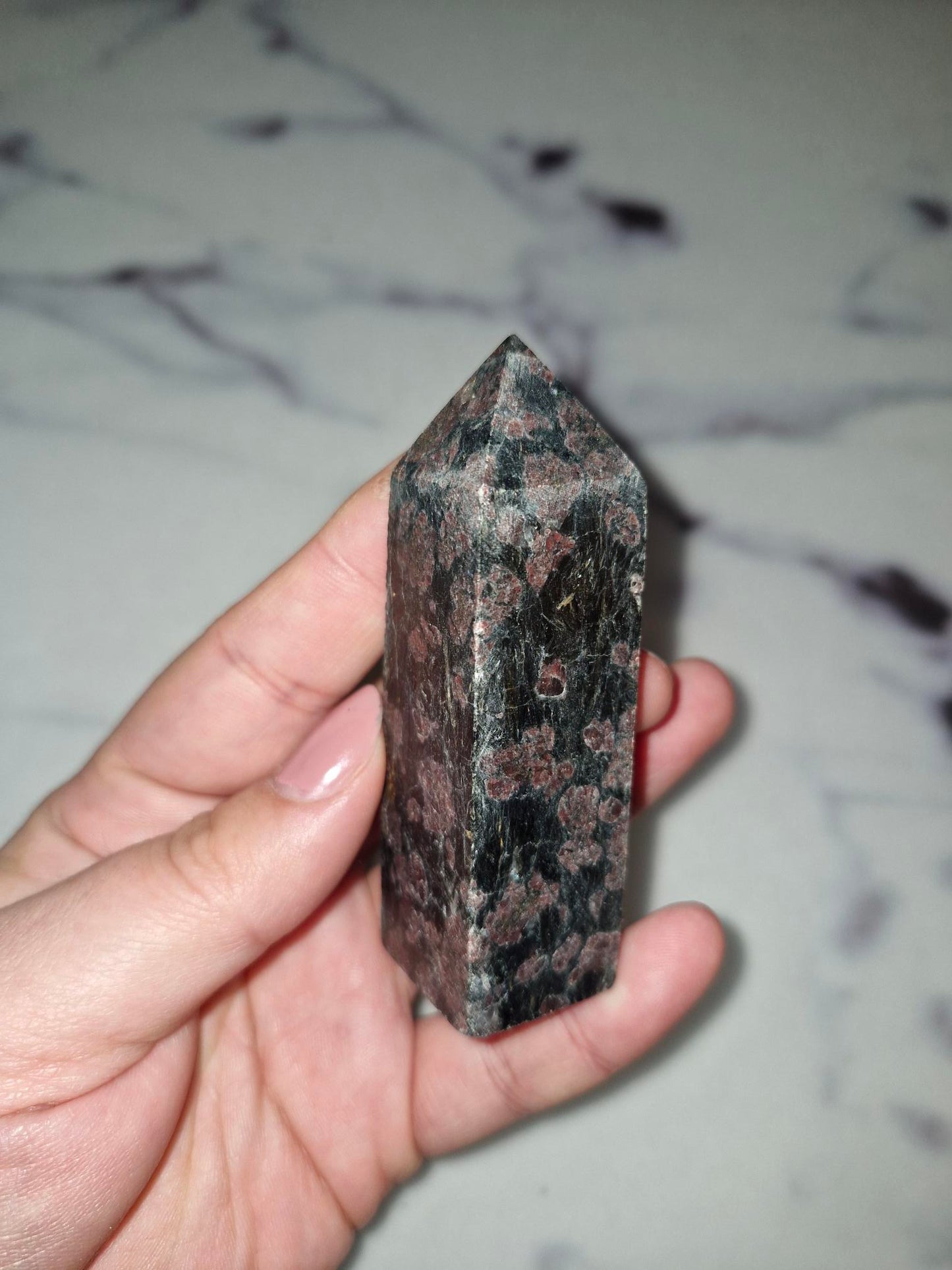 Arfvedsonite and Garnet Tower