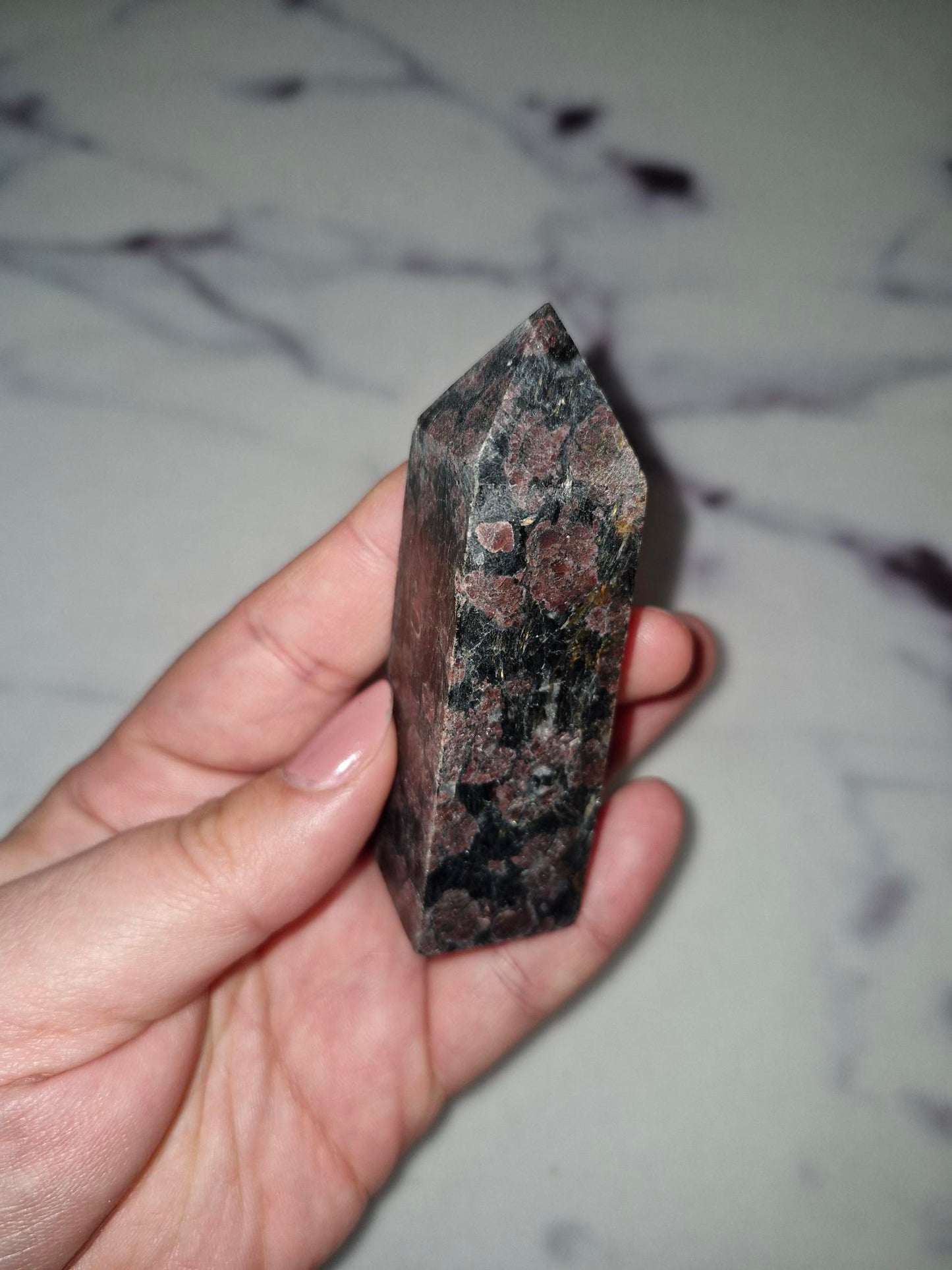 Arfvedsonite and Garnet Tower