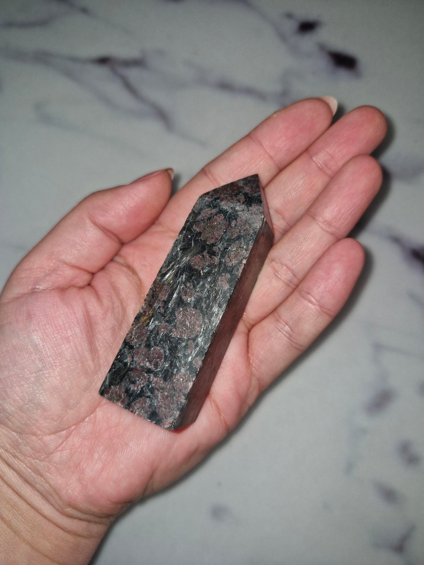 Arfvedsonite and Garnet Tower