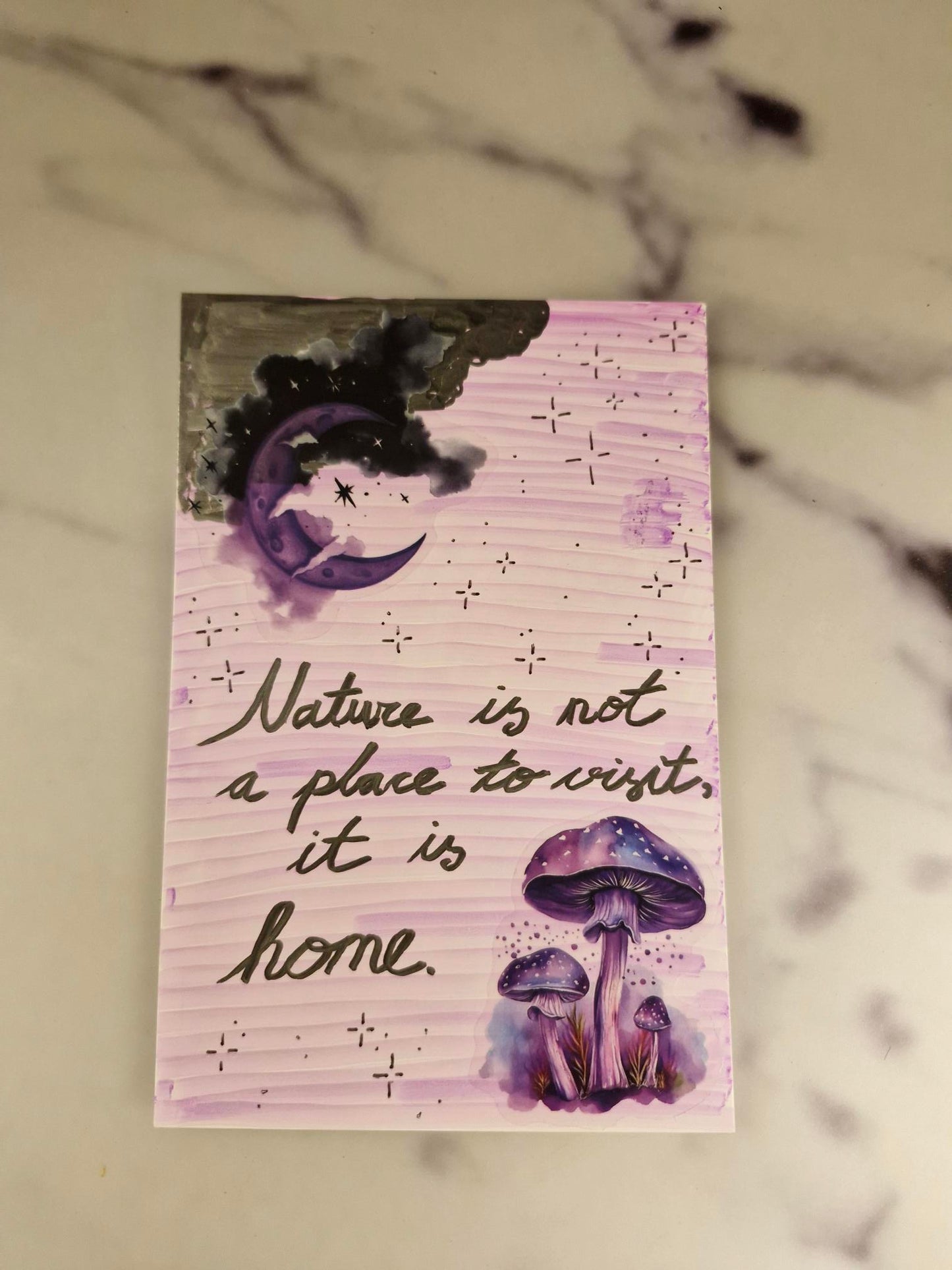 Unique Handmade Greeting Card "Nature"