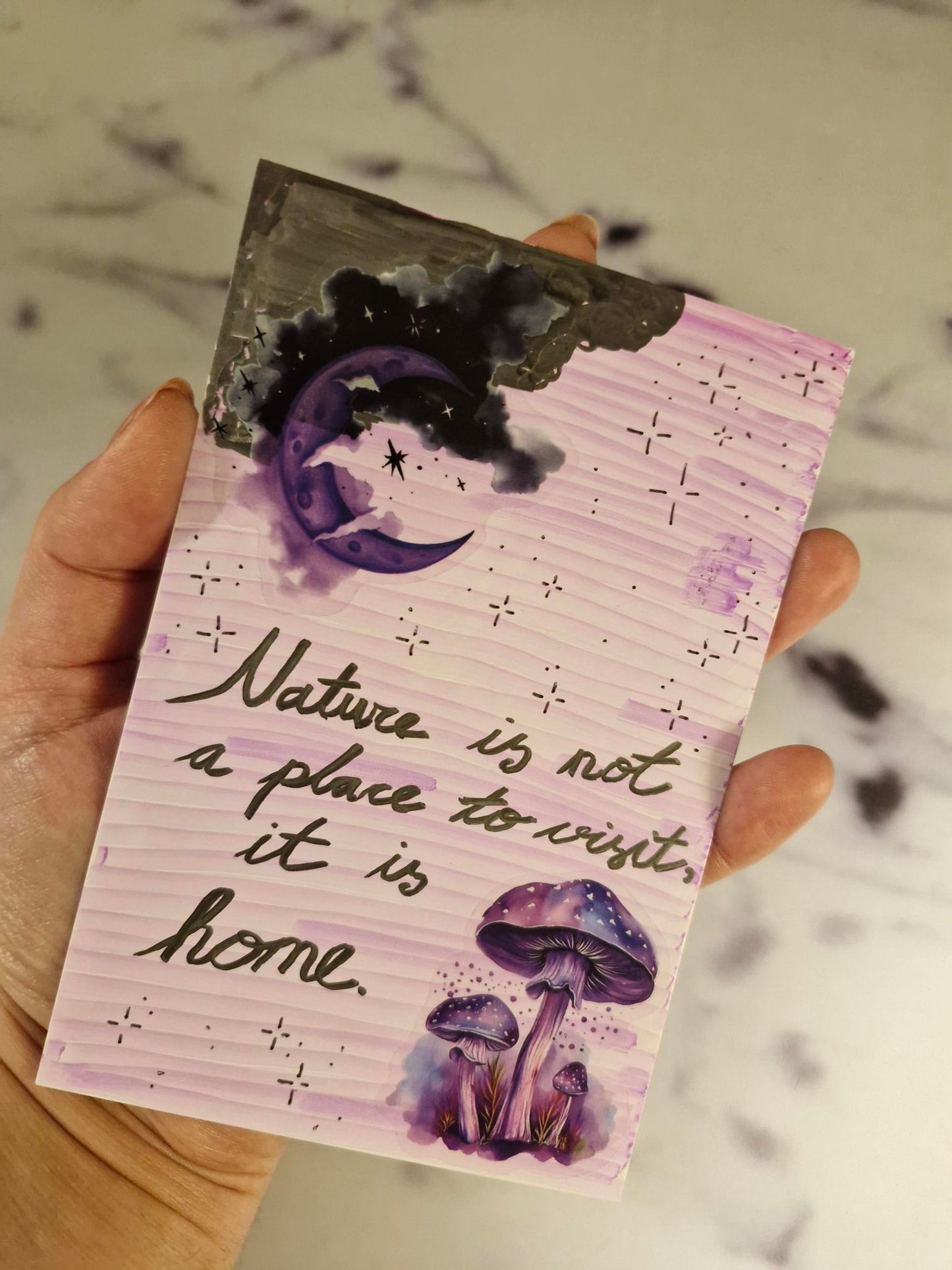 Unique Handmade Greeting Card "Nature"