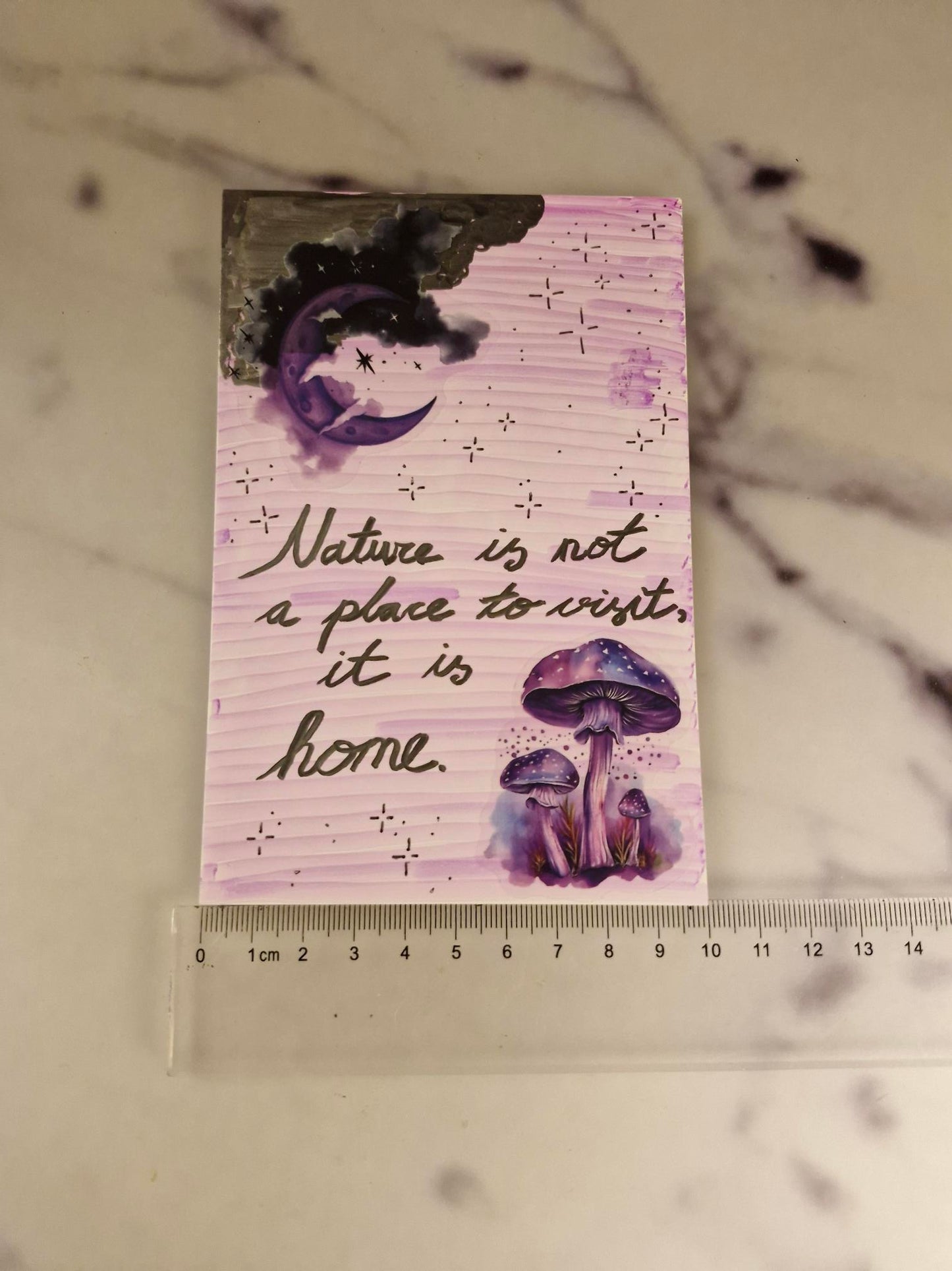 Unique Handmade Greeting Card "Nature"