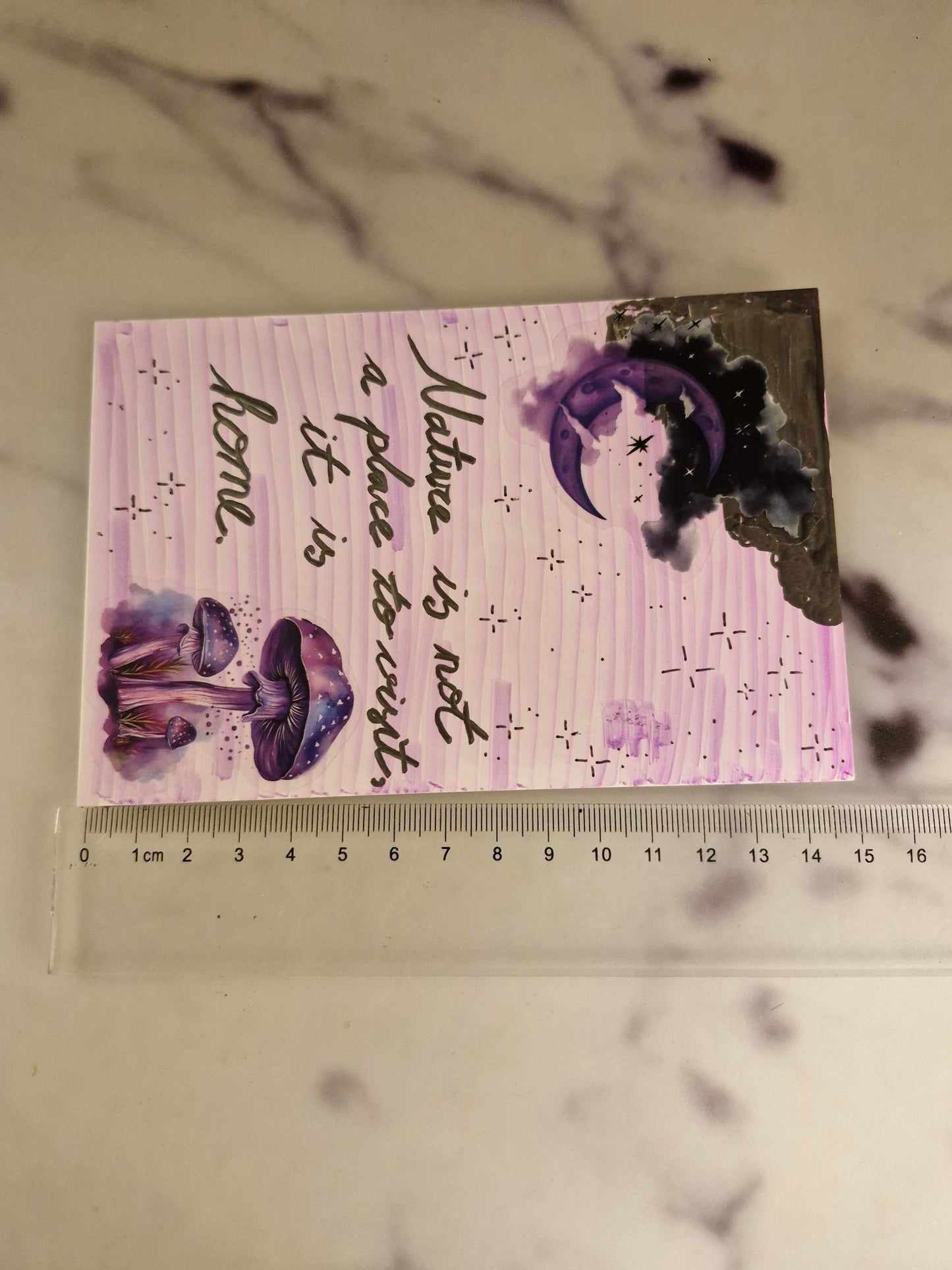 Unique Handmade Greeting Card "Nature"