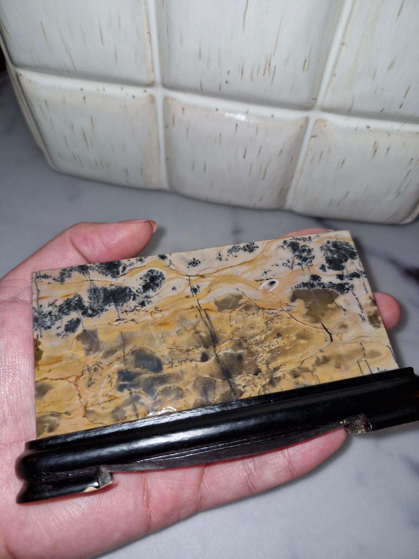 Picture Stone Slab on a Stand