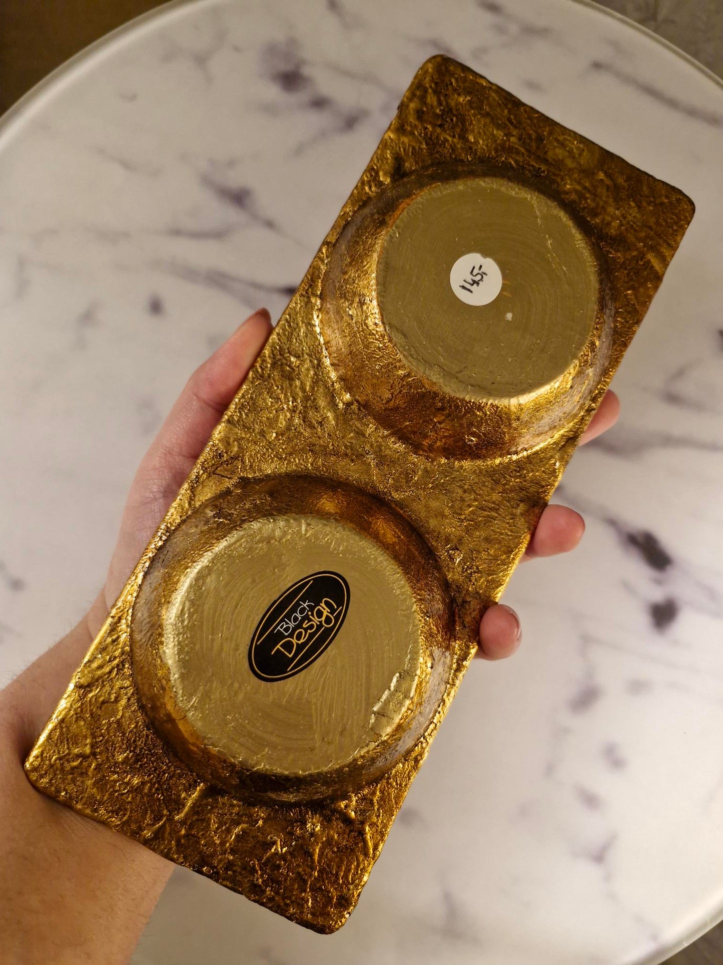 Decorative Golden Tray from Black Design