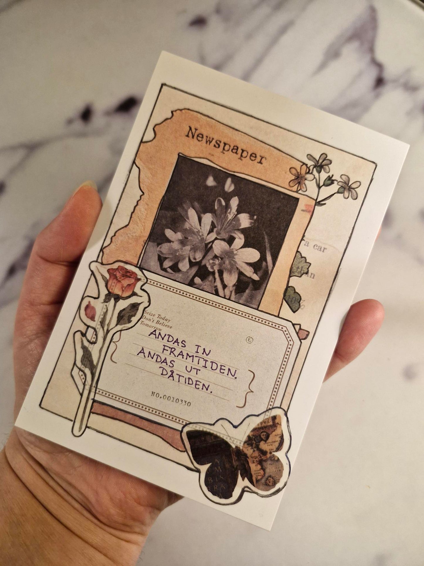 Unique Handmade Greeting Card "Andas"