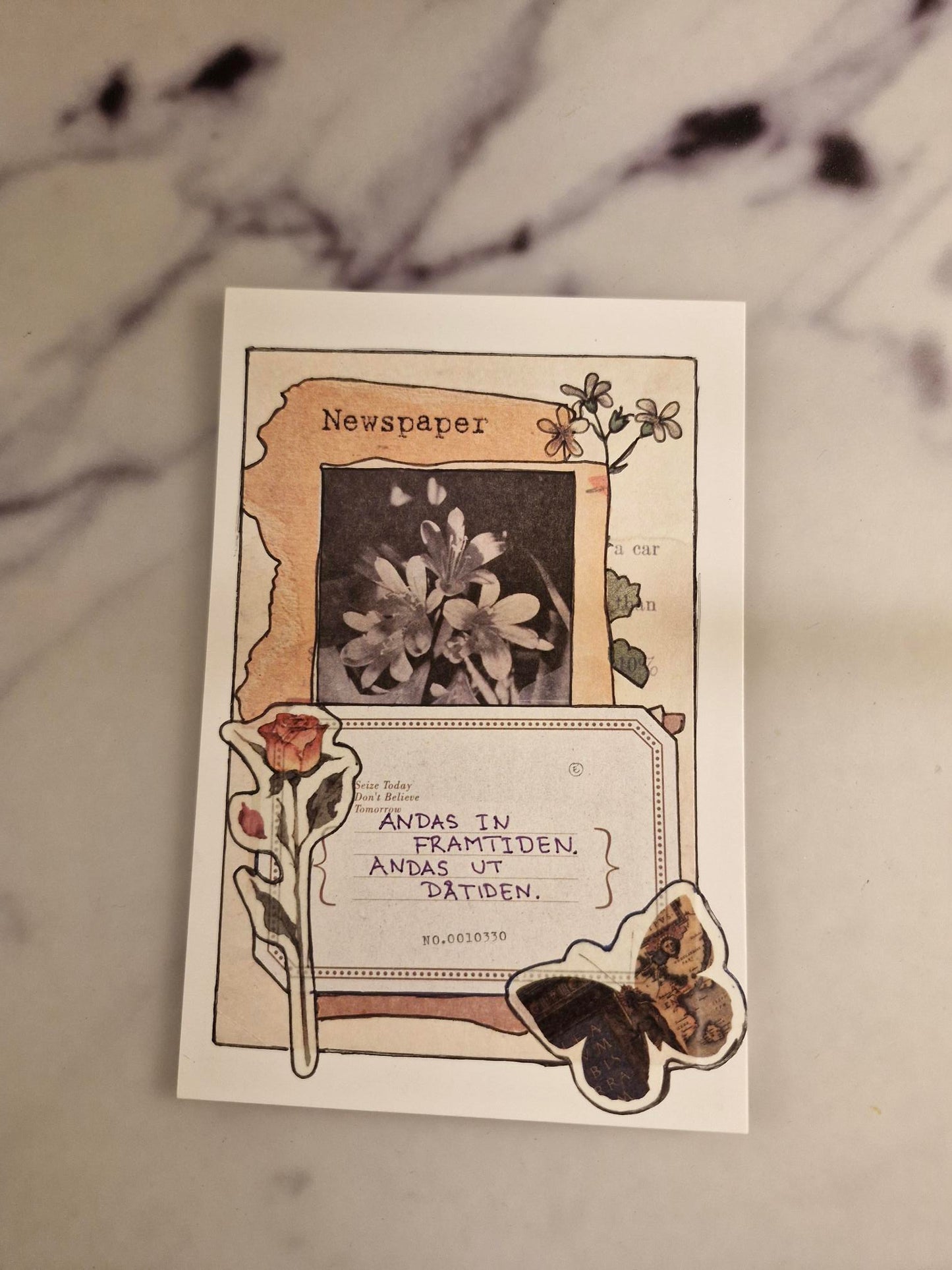 Unique Handmade Greeting Card "Andas"