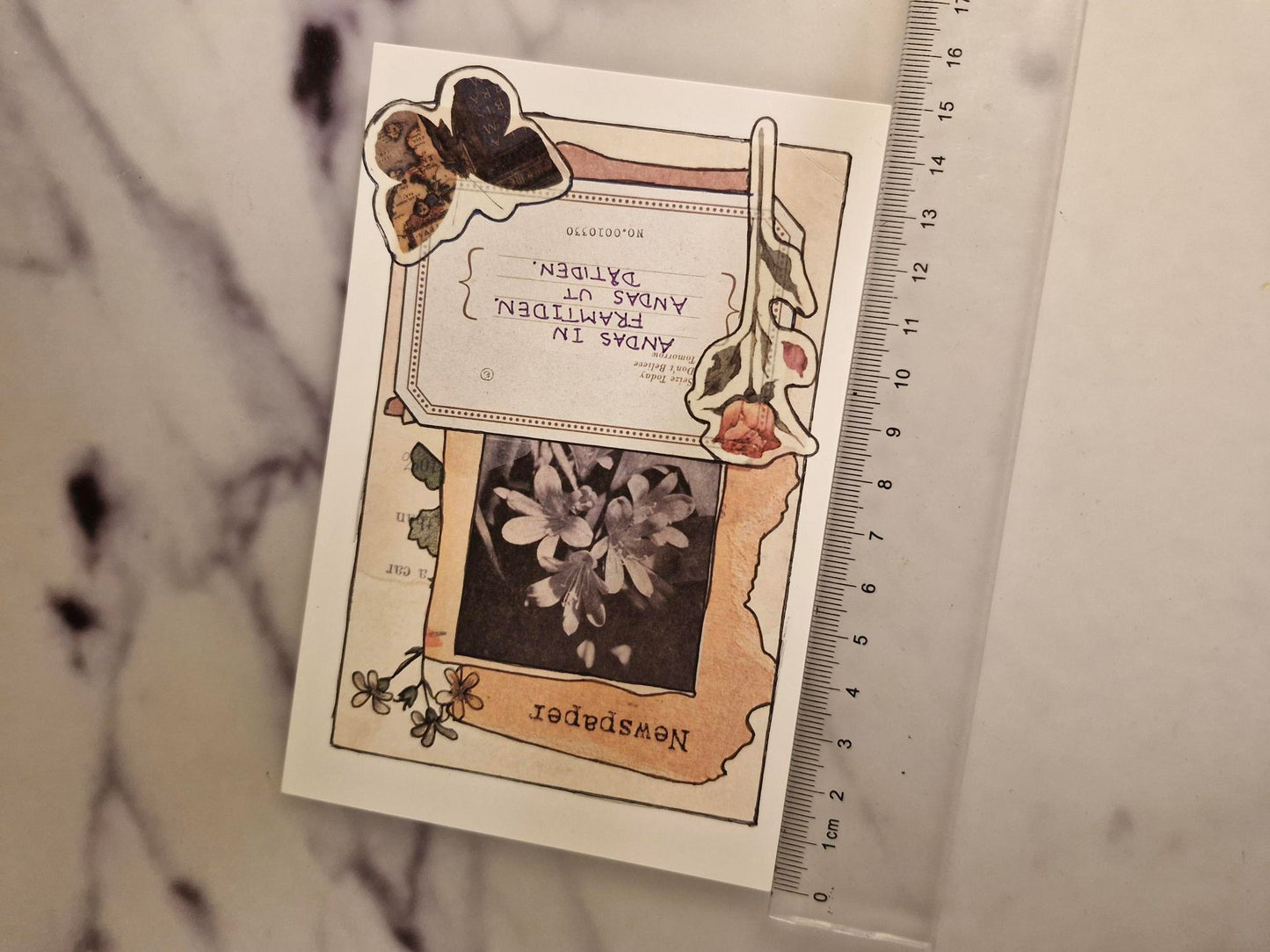 Unique Handmade Greeting Card "Andas"