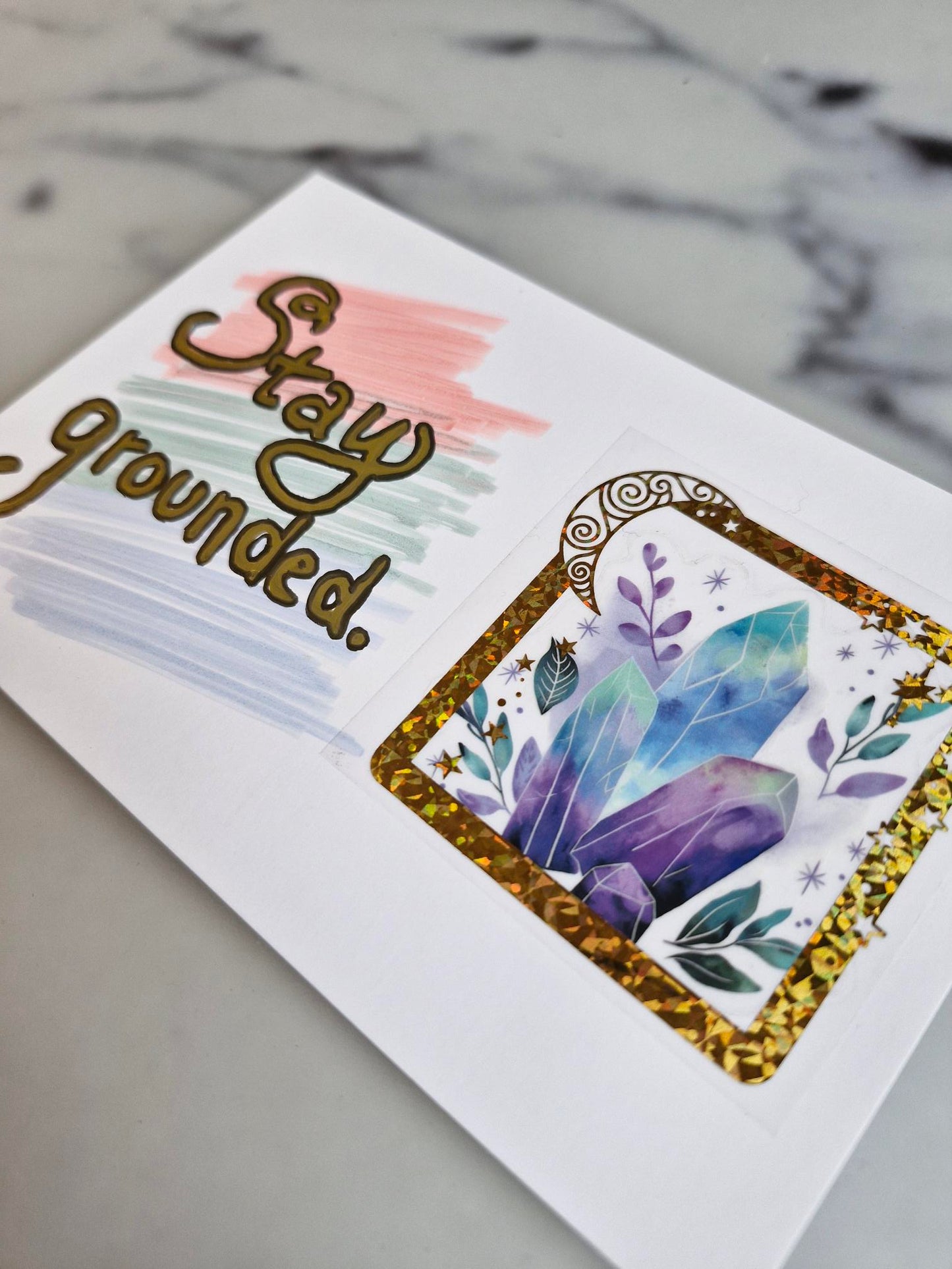 Unique Handmade Greeting Card "Grounded"