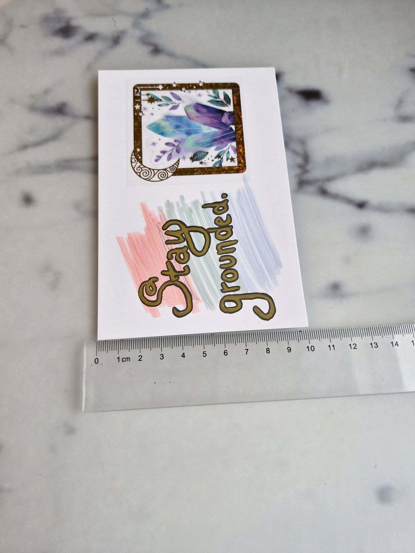 Unique Handmade Greeting Card "Grounded"