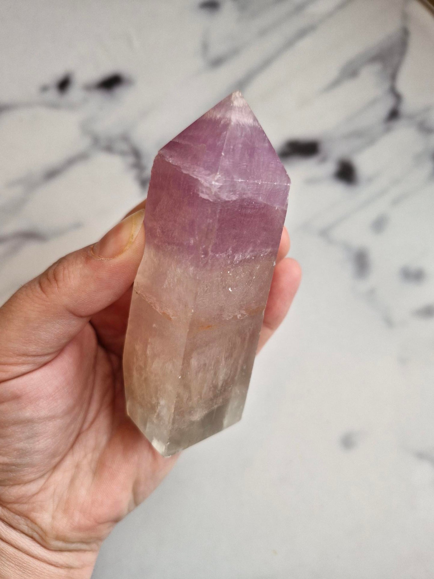 Multi Colored, Banded Fluorite Tower