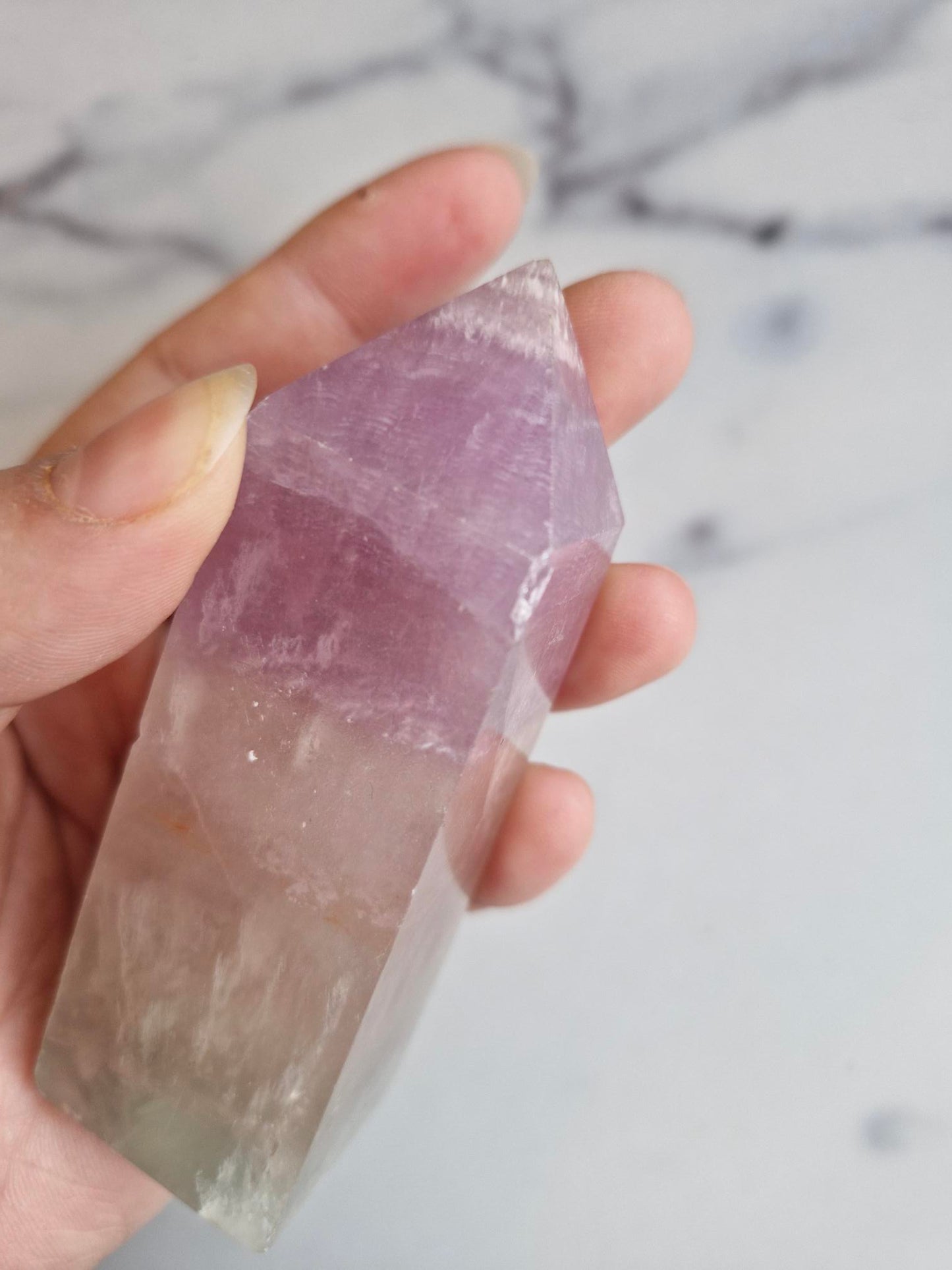 Multi Colored, Banded Fluorite Tower
