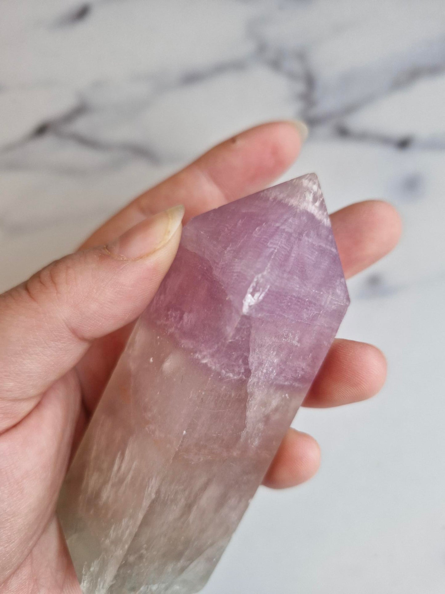 Multi Colored, Banded Fluorite Tower